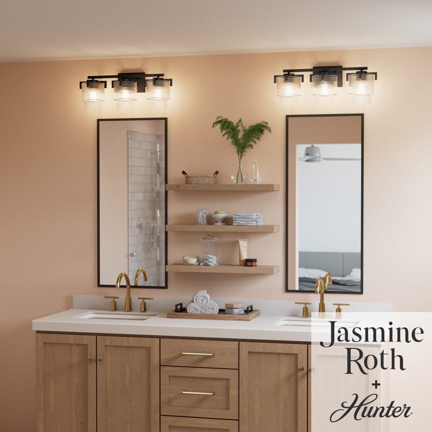 Ontario Jasmine Roth 3 Light Medium 24 Inch Bath Vanity - Image 3