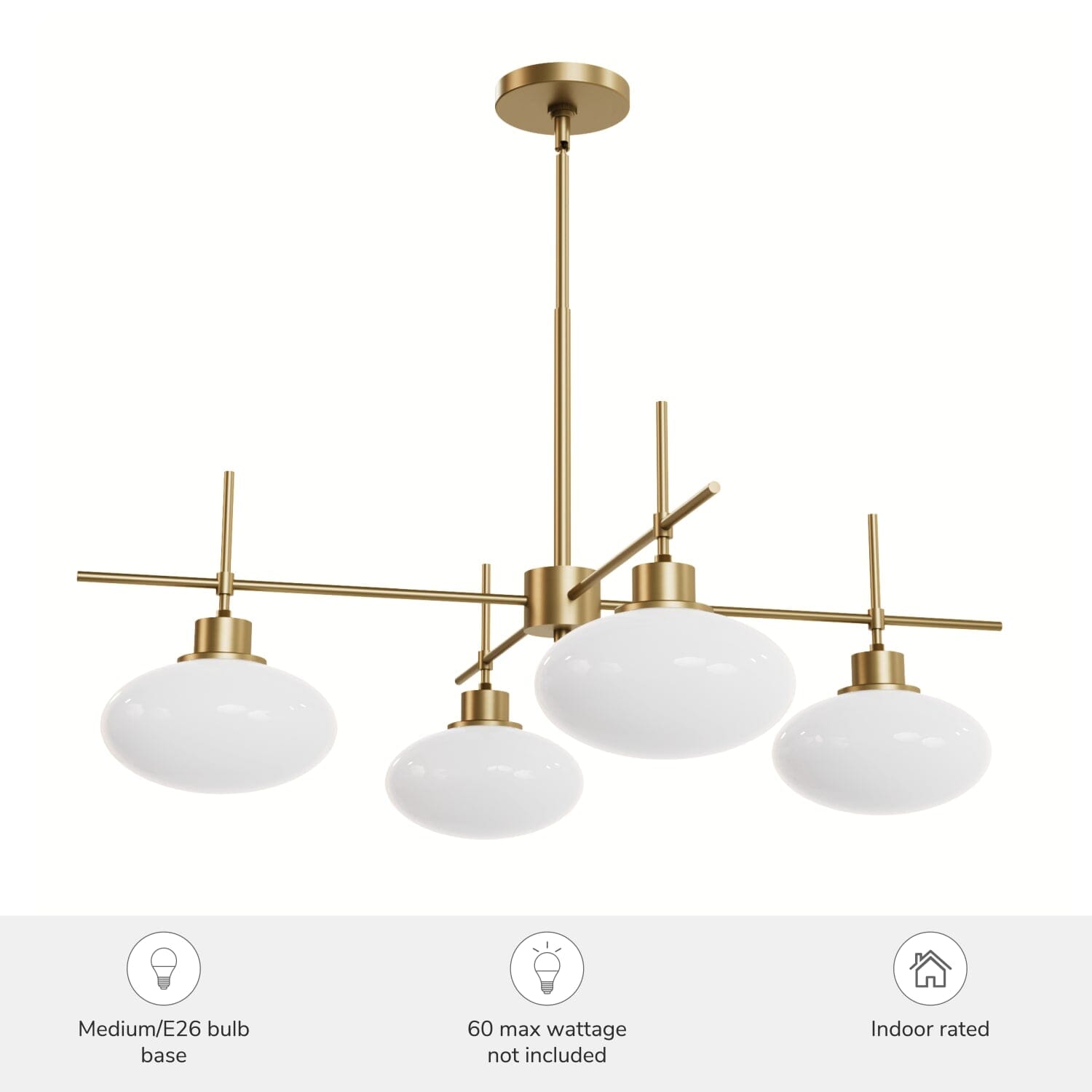 Getty Jasmine Roth 4 Light Large 34 Inch Chandelier - Image 3