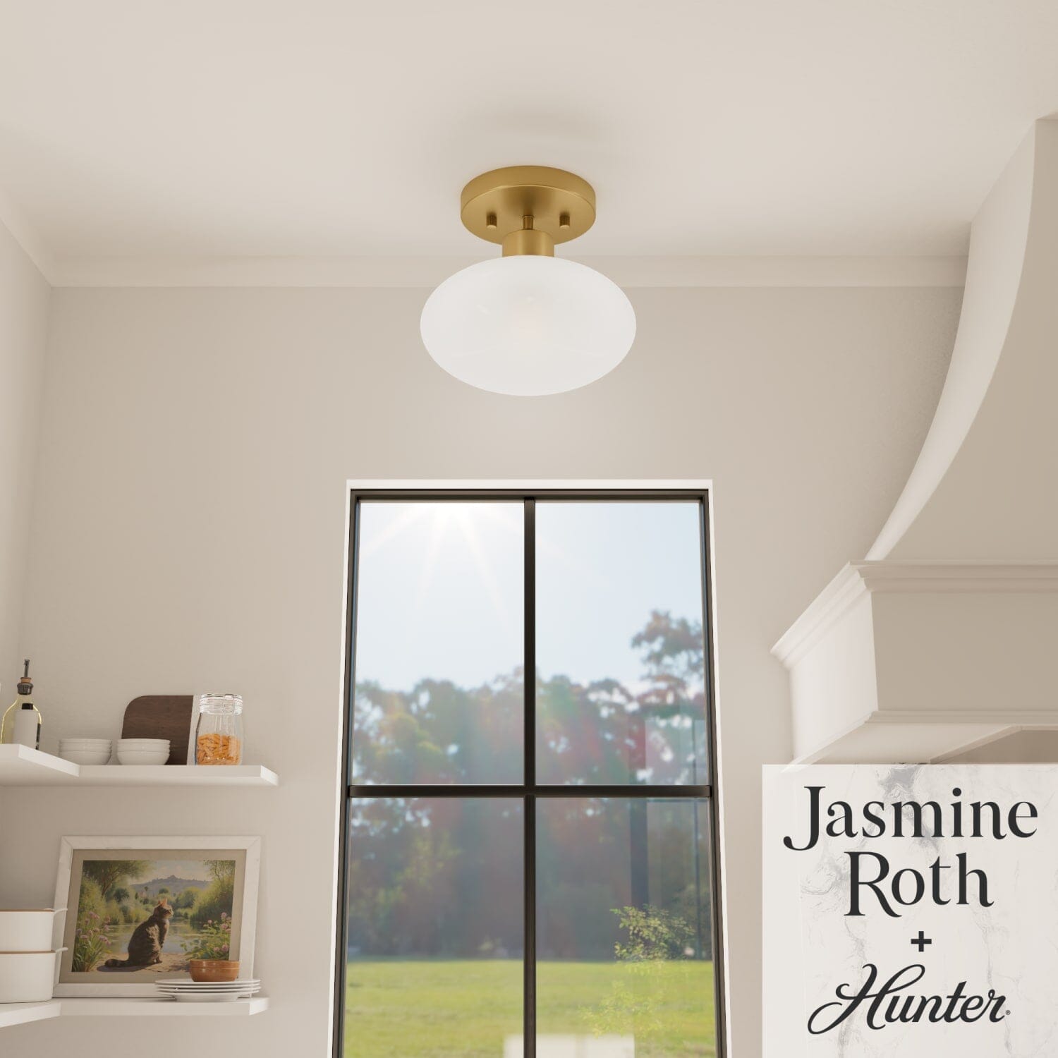 Getty Jasmine Roth 1 Light Small 8 Inch Flush Mount - Image 2