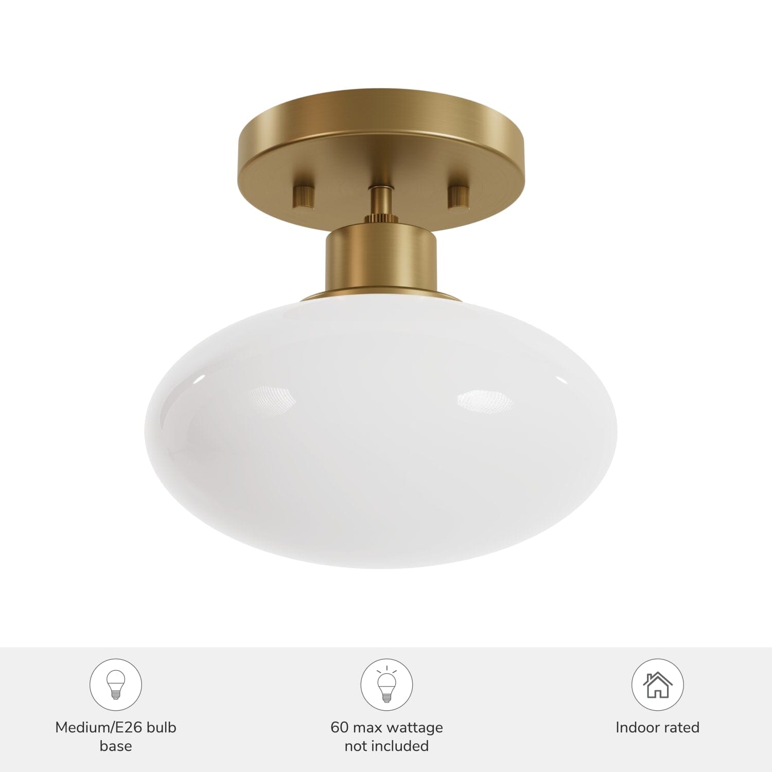Getty Jasmine Roth 1 Light Small 8 Inch Flush Mount - Image 3