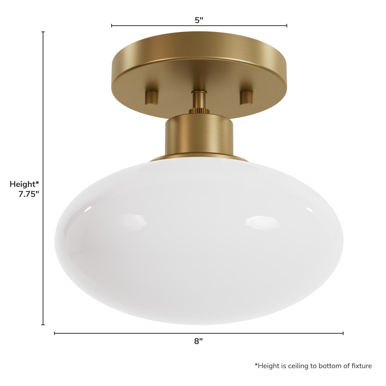 Getty Jasmine Roth 1 Light Small 8 Inch Flush Mount - Image 4
