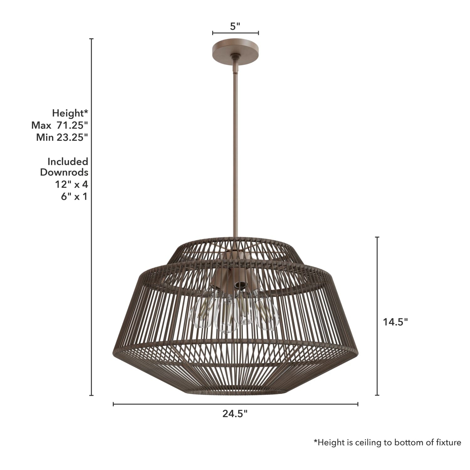 Brookhollow 4 Light Large Pendant - Image 4