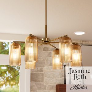 Beverly Glen  Jasmine Roth 6 Light Large 31 Inch Chandelier