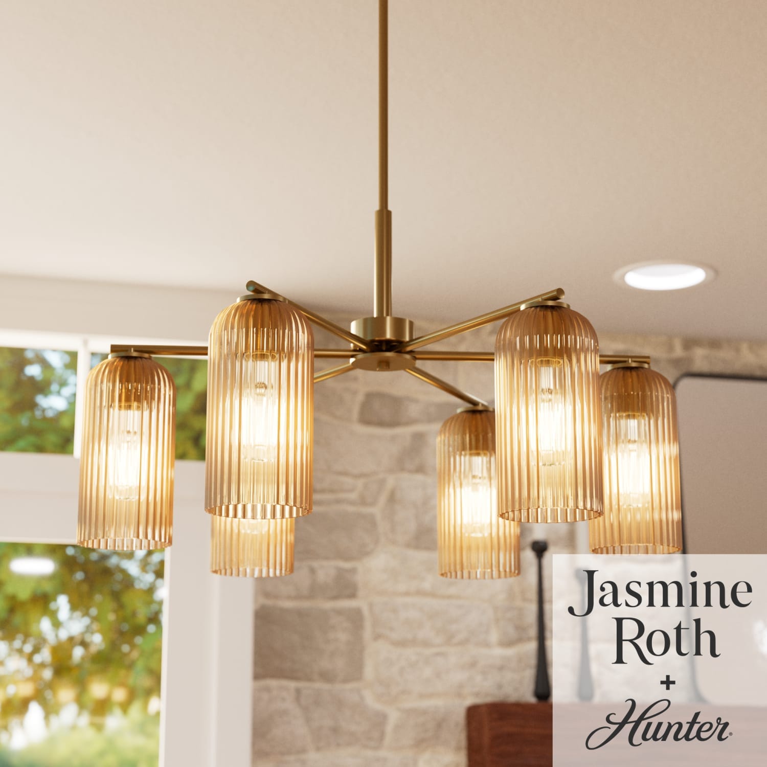 Beverly Glen Jasmine Roth 6 Light Large 31 Inch Chandelier