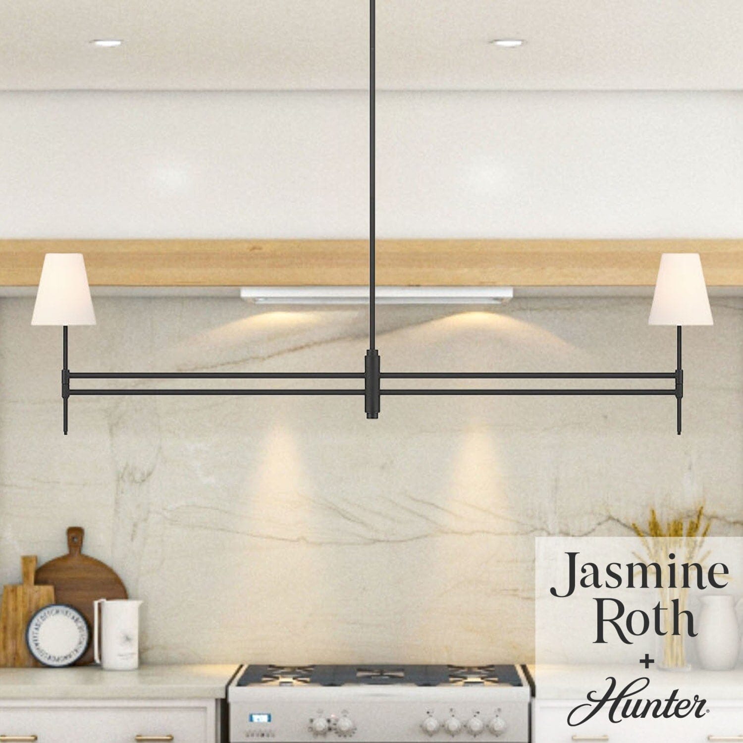 Camelia Stem Jasmine Roth 2 Light Linear Chandelier