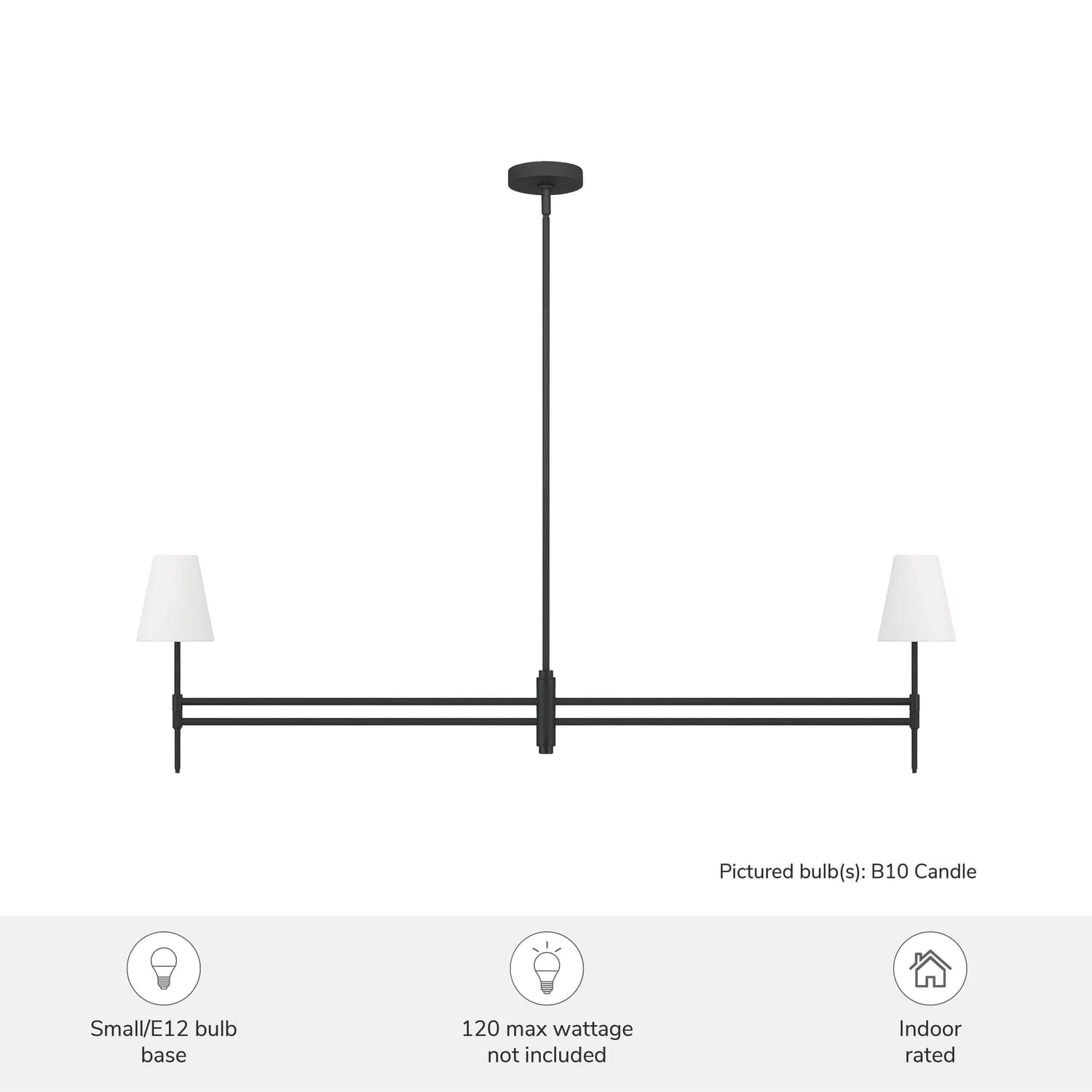 Camelia Stem Jasmine Roth 2 Light Linear Chandelier - Image 5