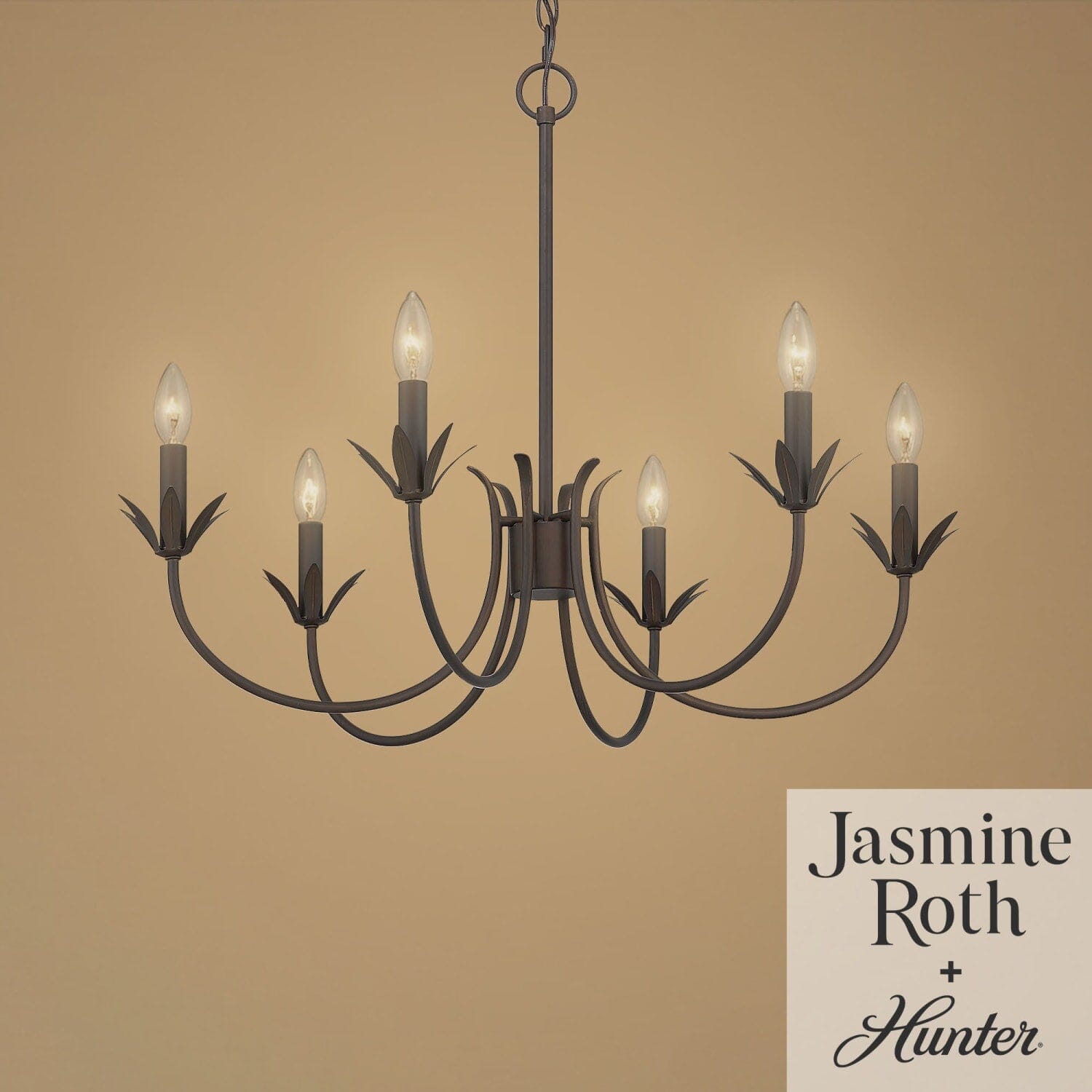 Junie Bud Jasmine Roth 6 Light Medium 28 Inch Chandelier