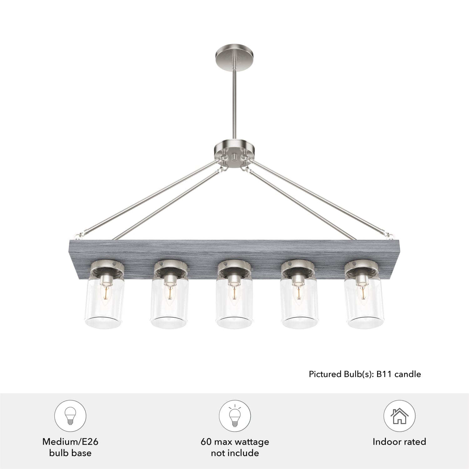 Devon Park 5 Light Linear Chandelier - Image 6