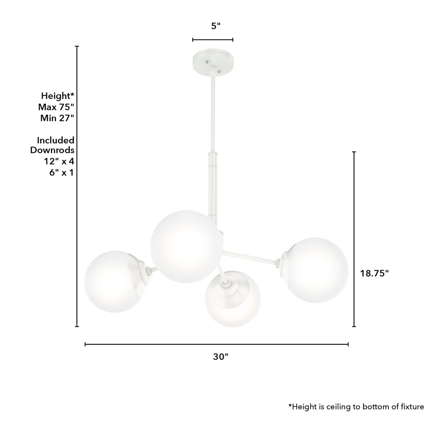 4 Light Hepburn Chandelier - Image 4