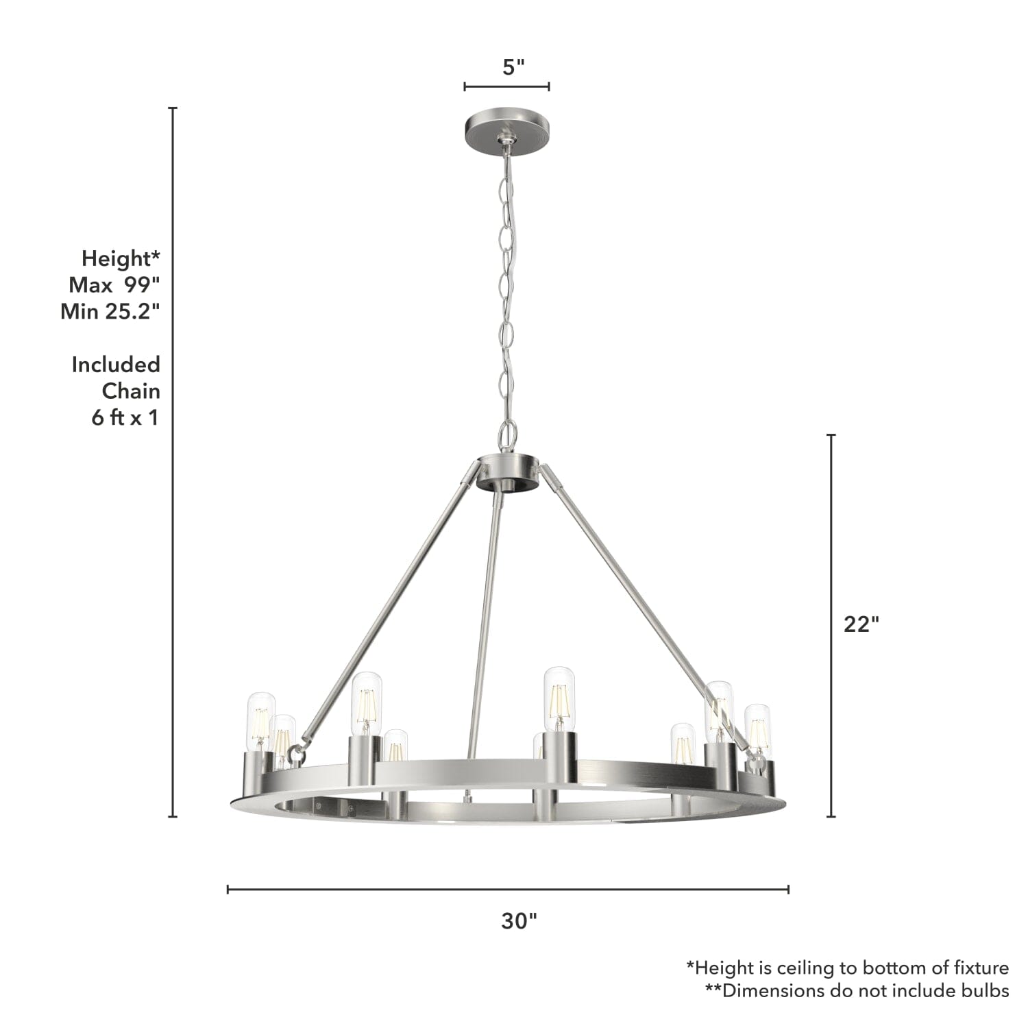 Saddlewood 9 Light Chandelier - Image 4