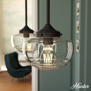 Saddle Creek Clear Seeded Glass 1 Light Mini Pendant