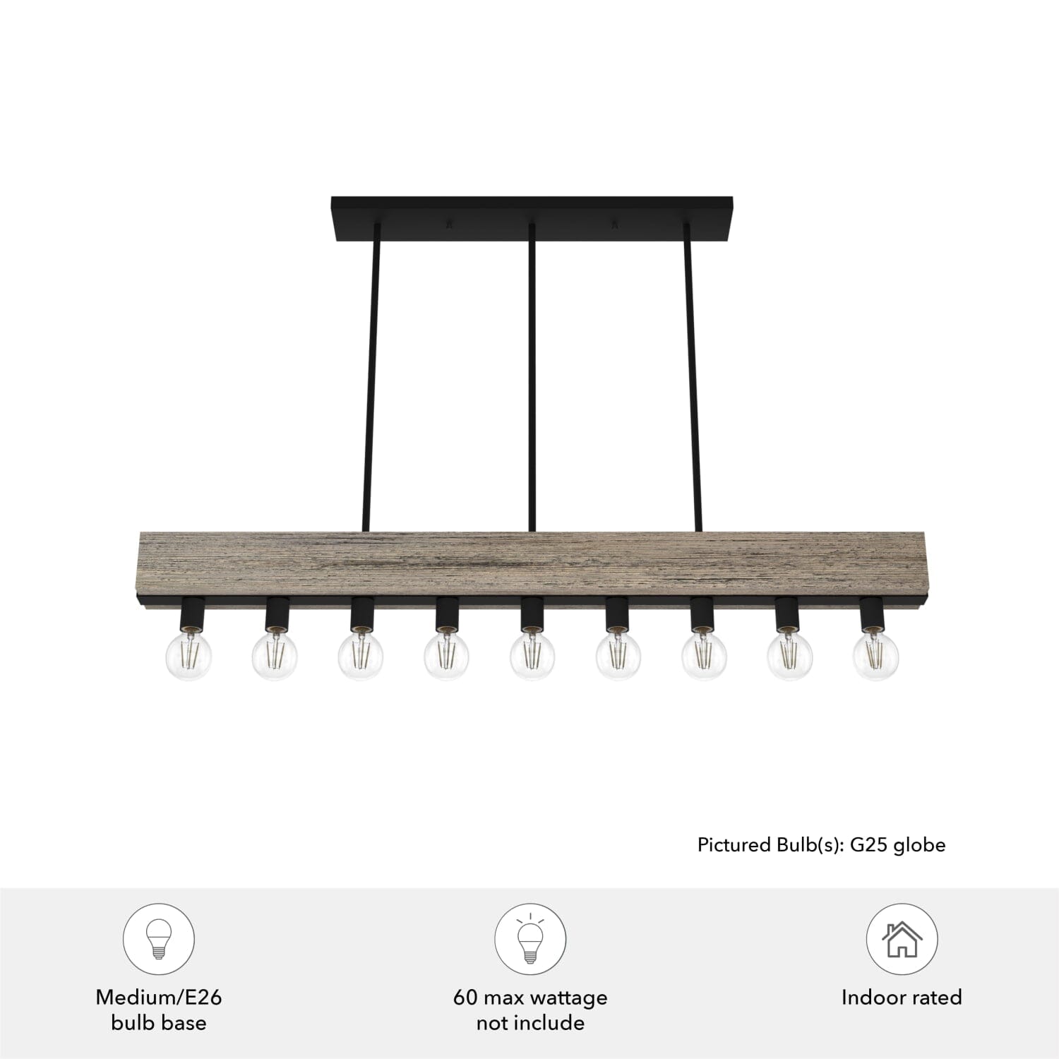 Donelson 9 Light Linear Chandelier - Image 5
