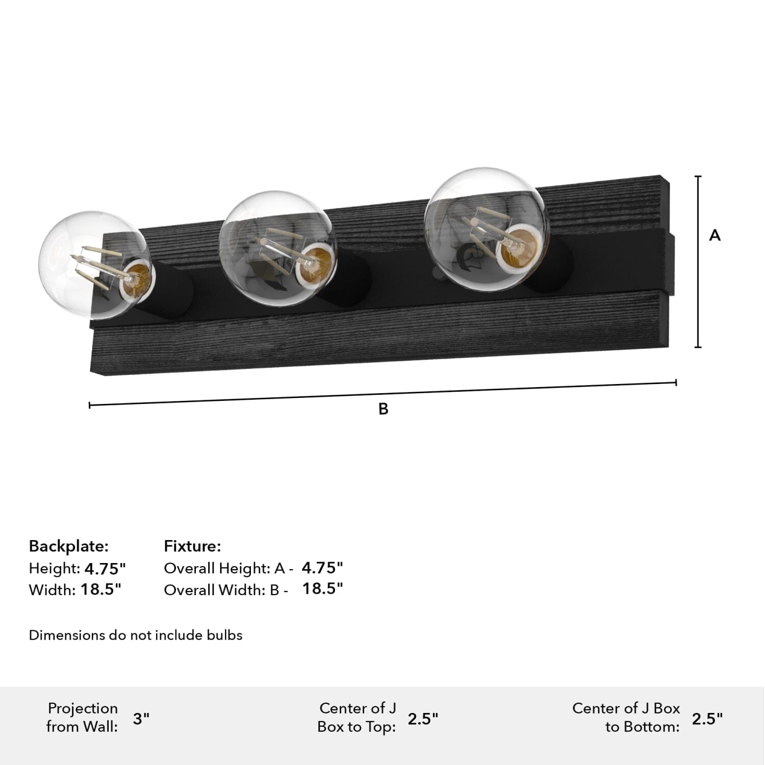 Donelson 3 Light Vanity - Image 4