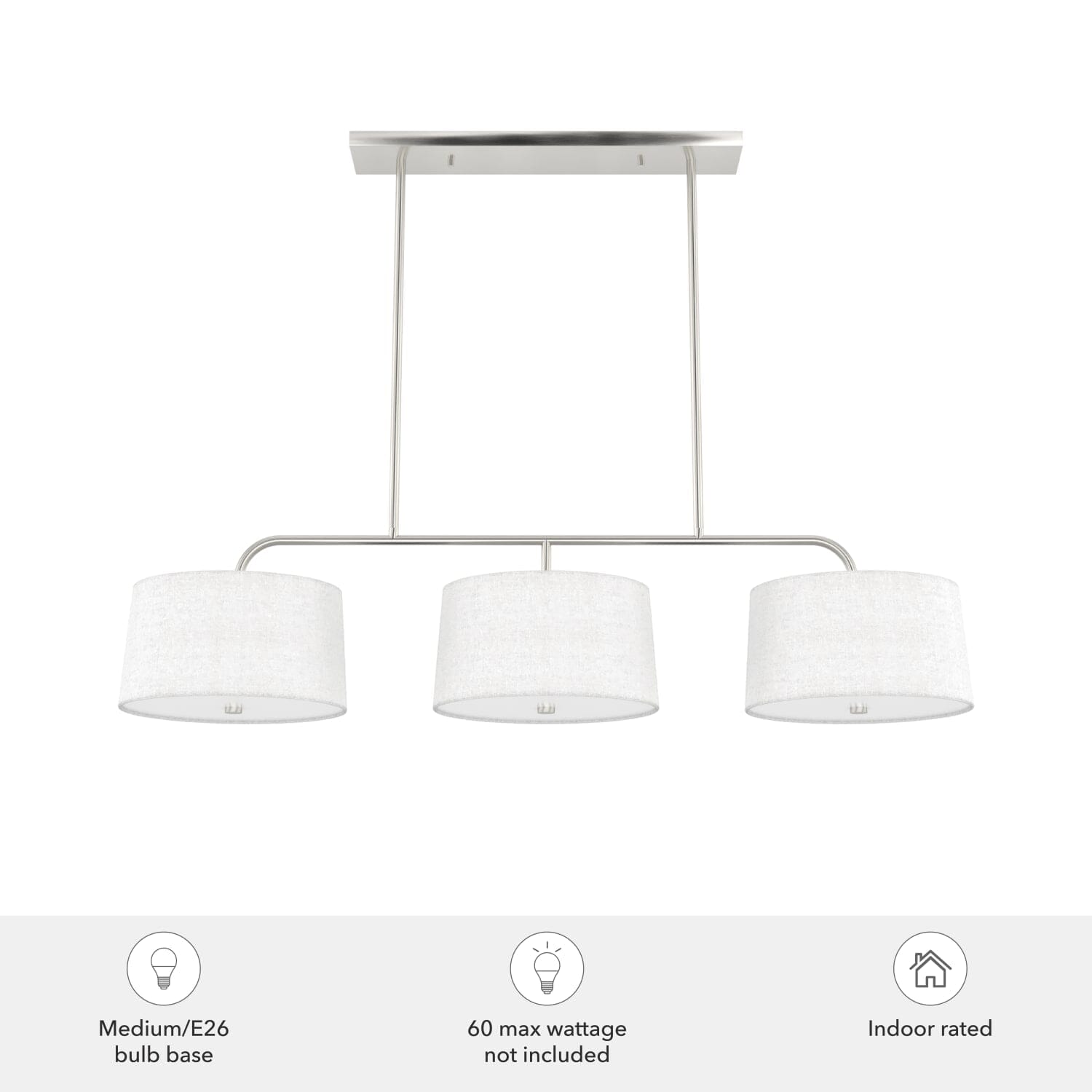 Cottage Hill 6 Light 3 Shade Linear Chandelier - Image 3