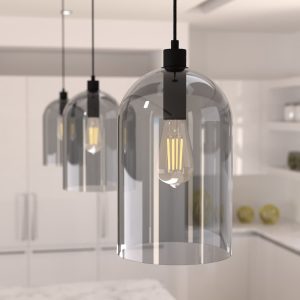 Lochemeade Smoked Glass 1 Light Large pendant