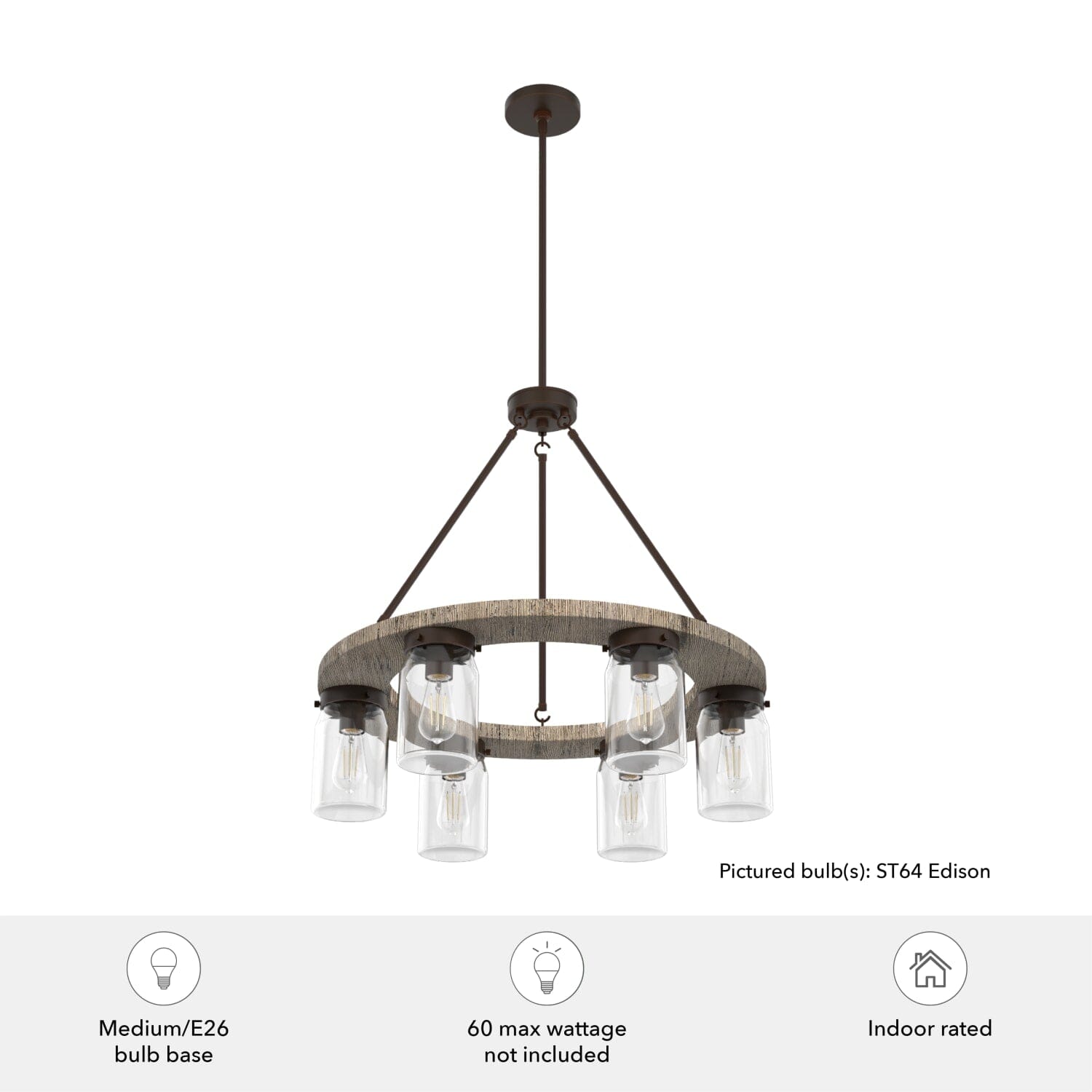 Devon Park 6 Light Chandelier - Image 6