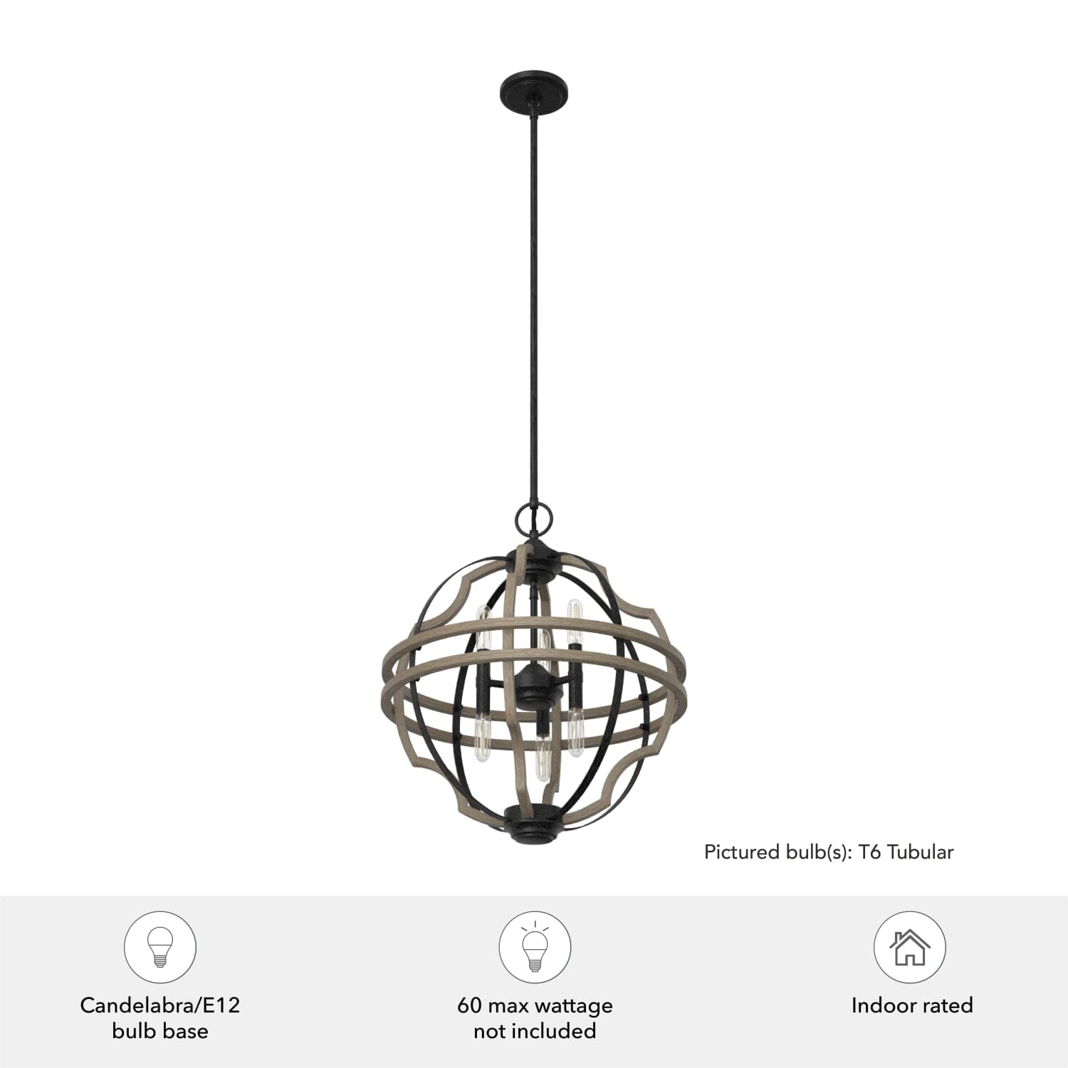 Stone Creek 6 Light Pendant 19 inch - Image 5
