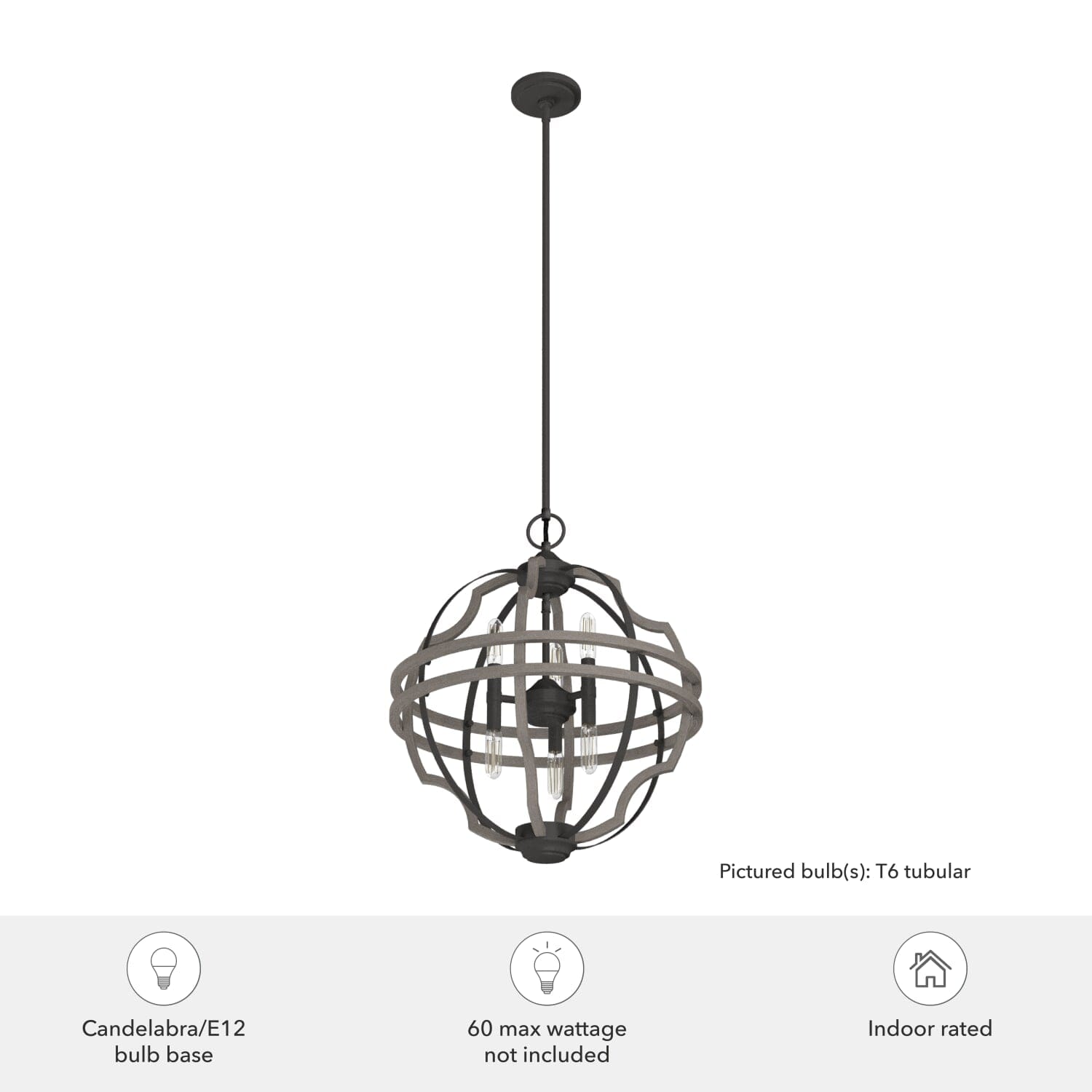 Stone Creek 6 Light Pendant 19 inch - Image 6