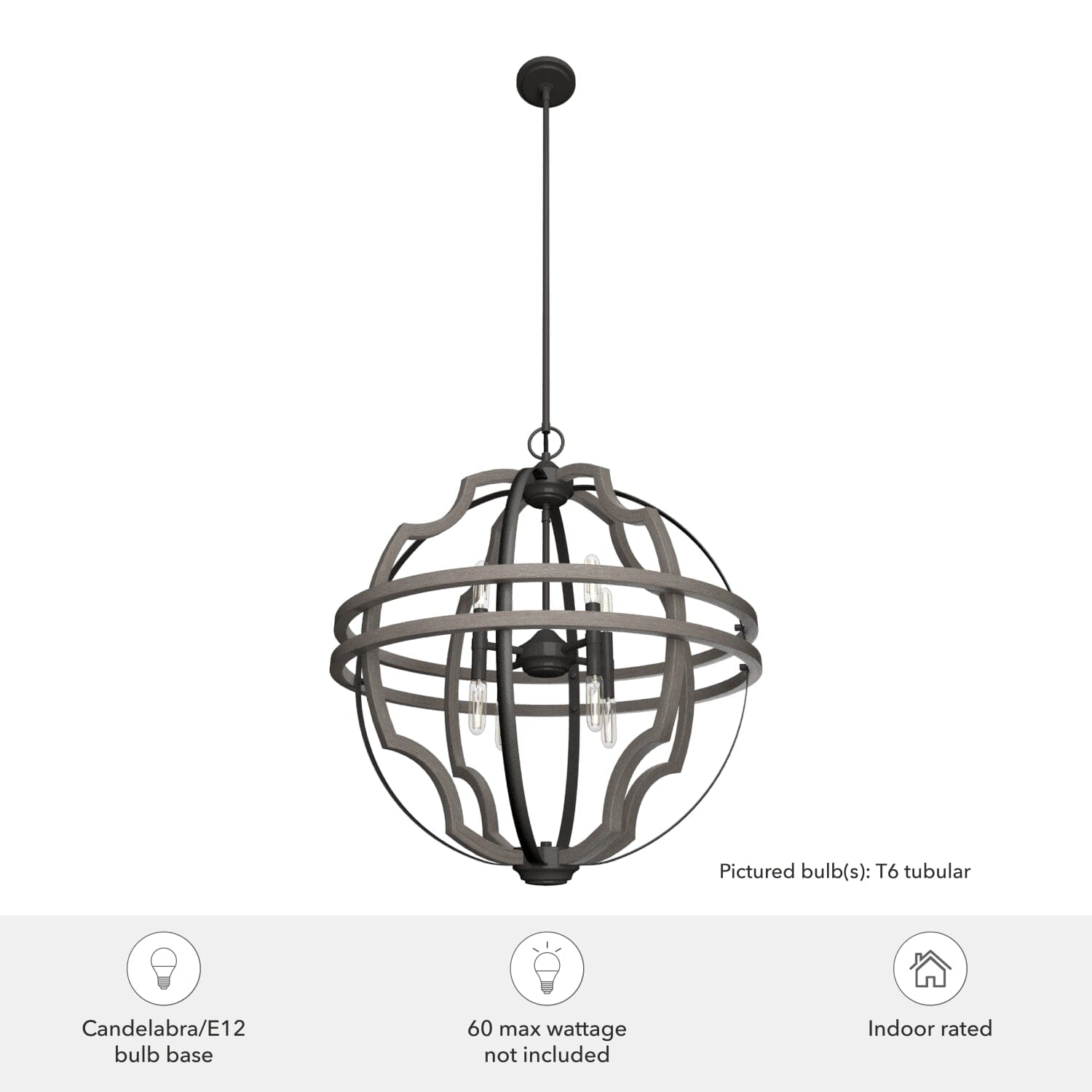 Stone Creek 8 Light Pendant 25 inch - Image 6