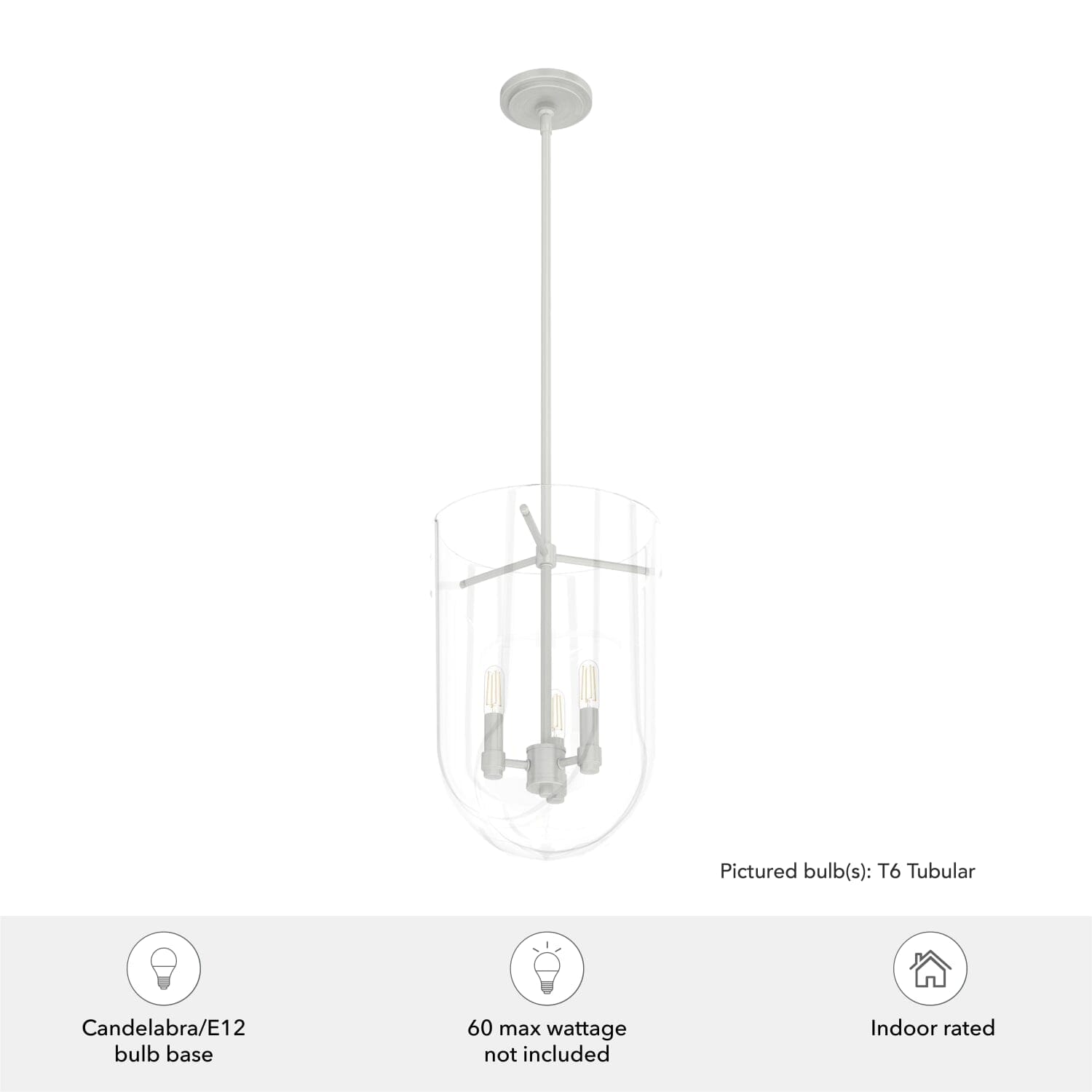 Sacha Cloche Pendant 3 Light - Image 3