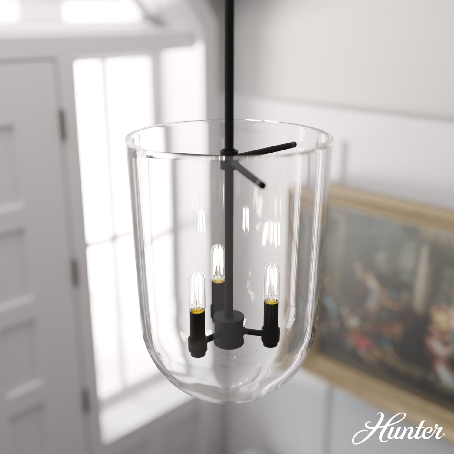 Sacha 3 Light Cloche Pendant - Image 2