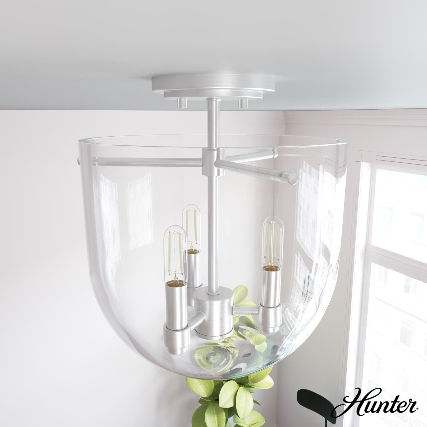 Sacha 3 Light Semi-Flush Mount