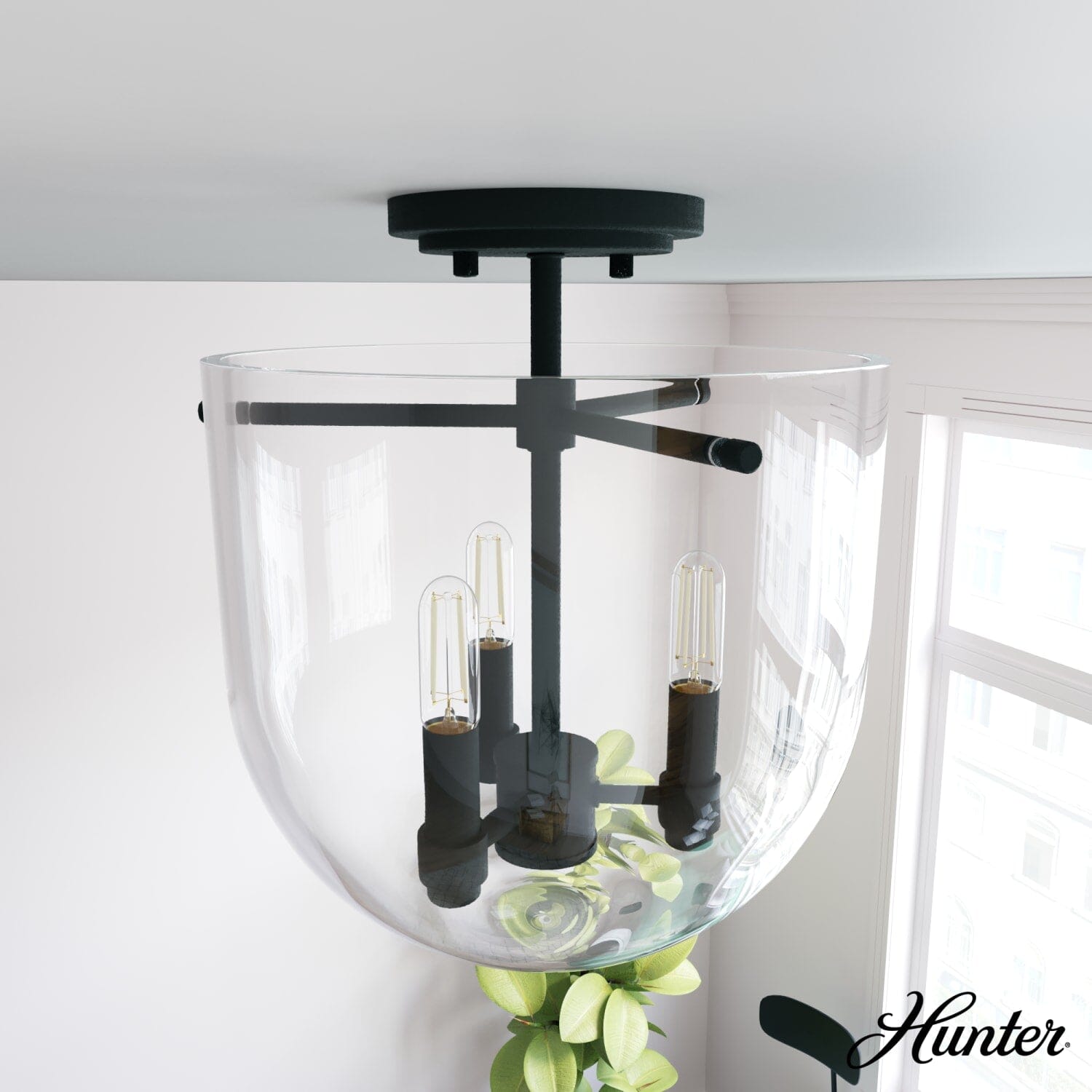 Sacha 3 Light Semi-Flush Mount - Image 2