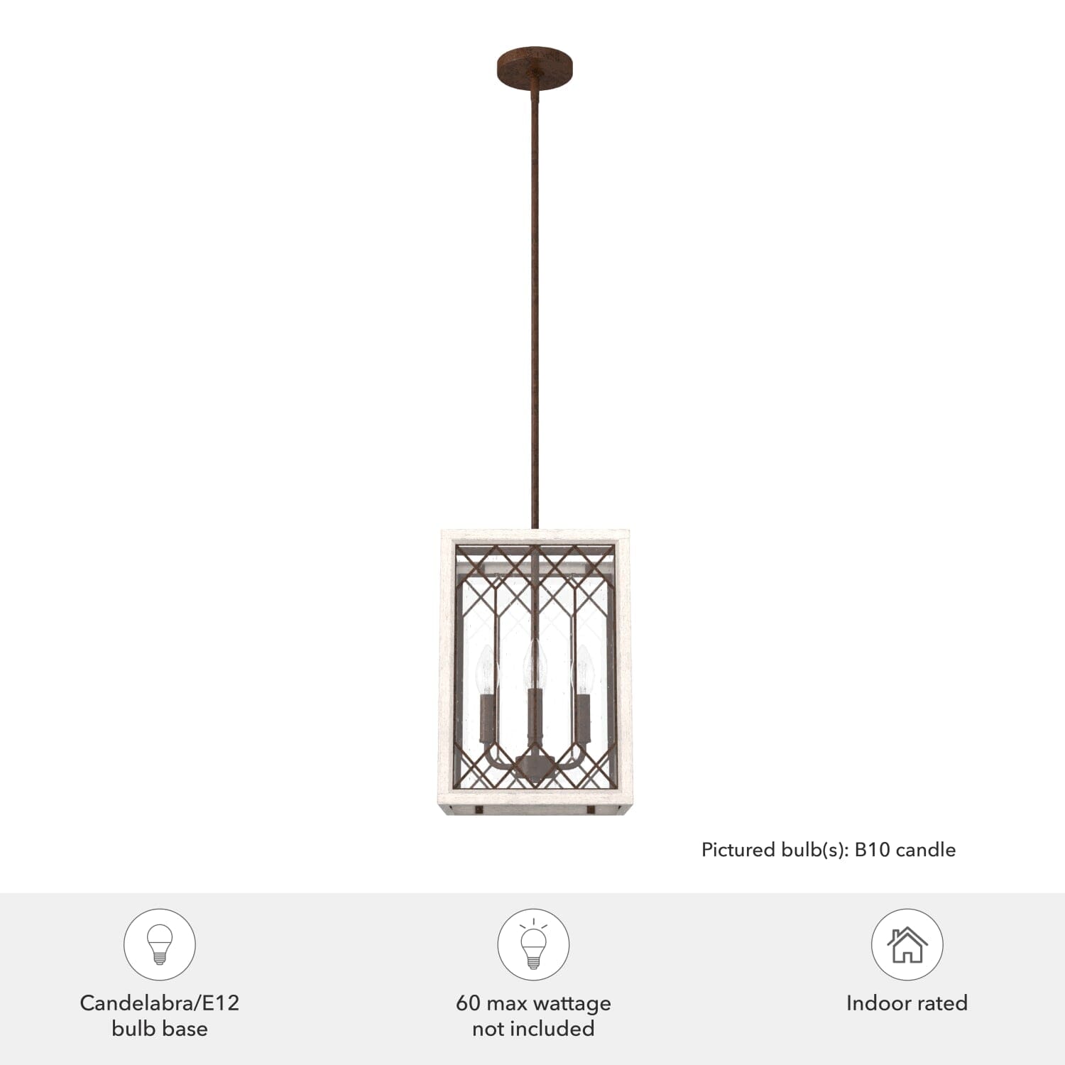 Chevron 4 Light Lantern 11 inch - Image 6
