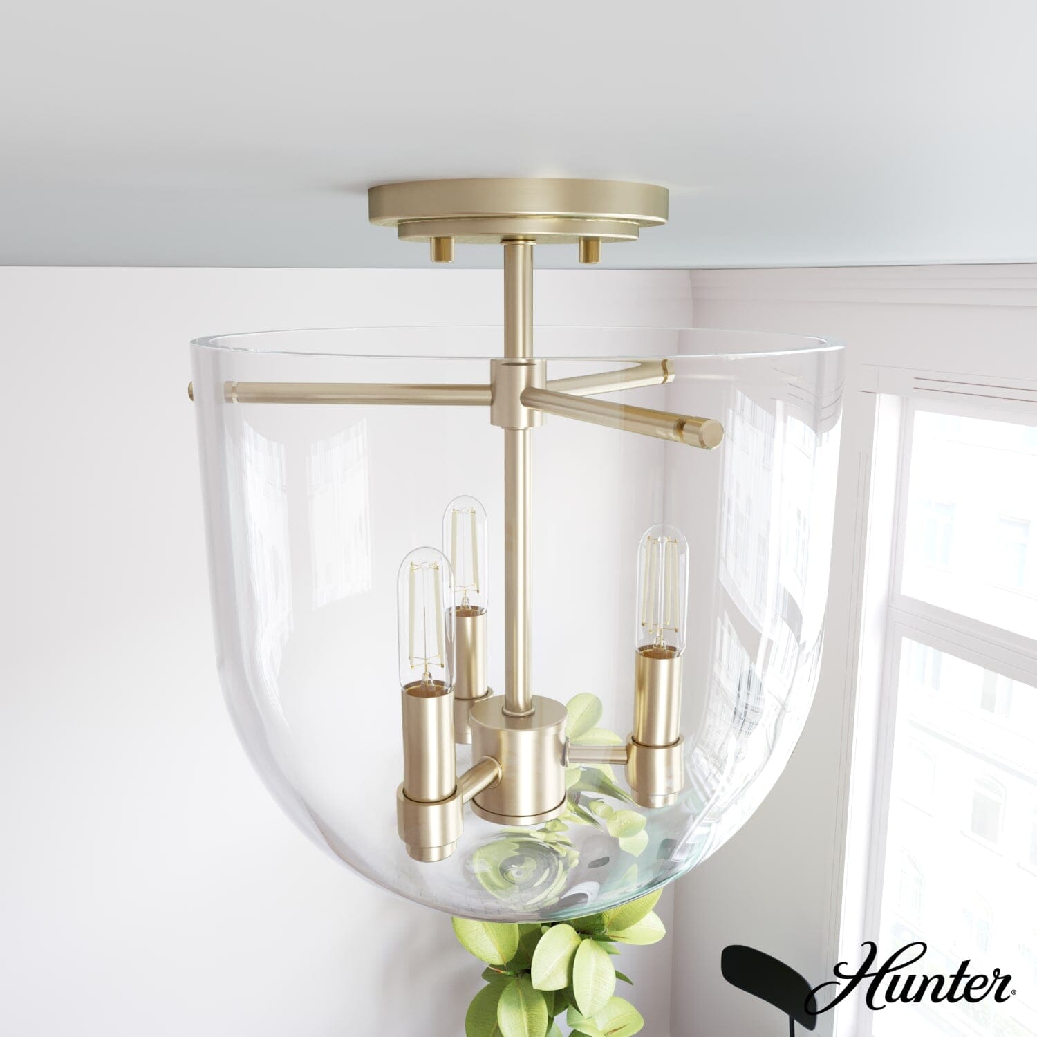 Sacha 3 Light Semi-Flush Mount - Image 3