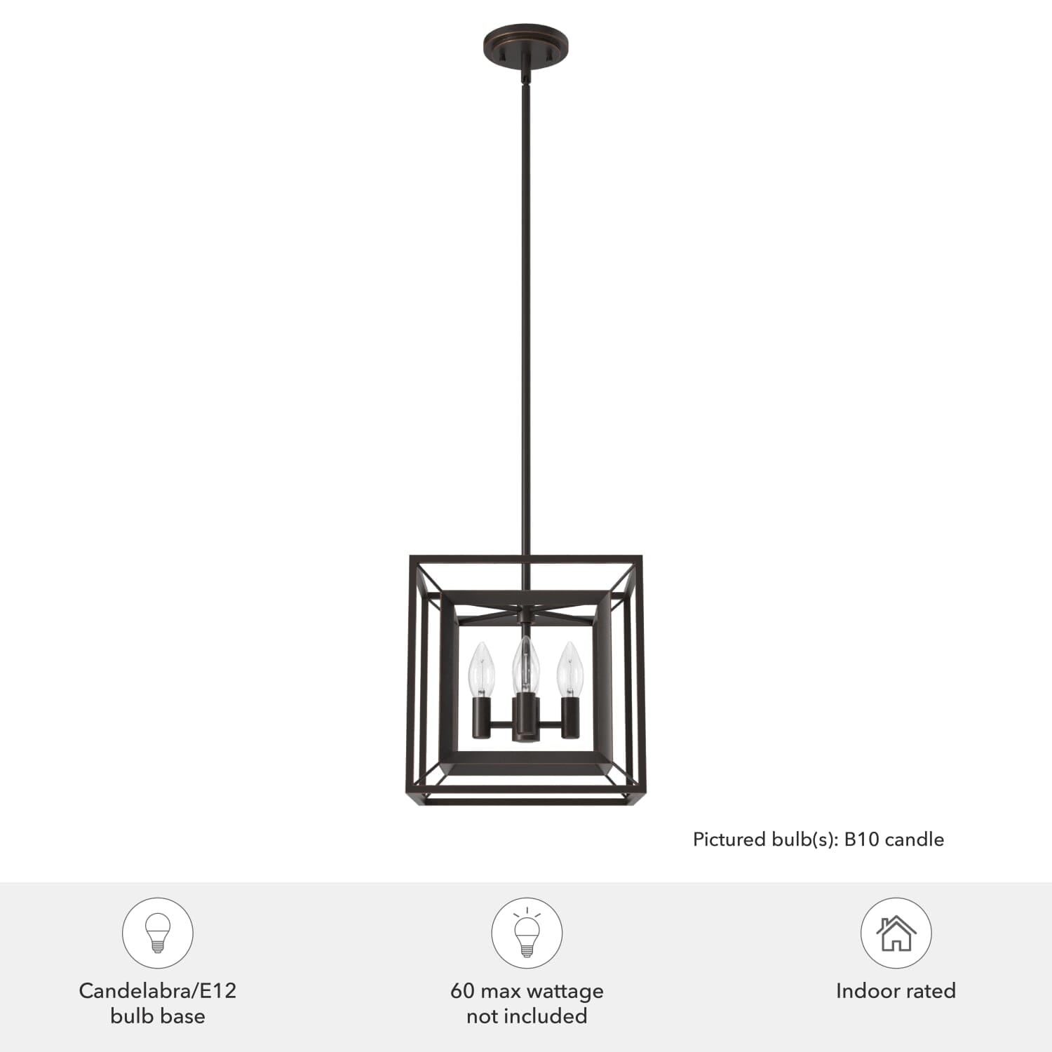 Doherty Convertible 4 Light Pendant 12 inch - Image 6