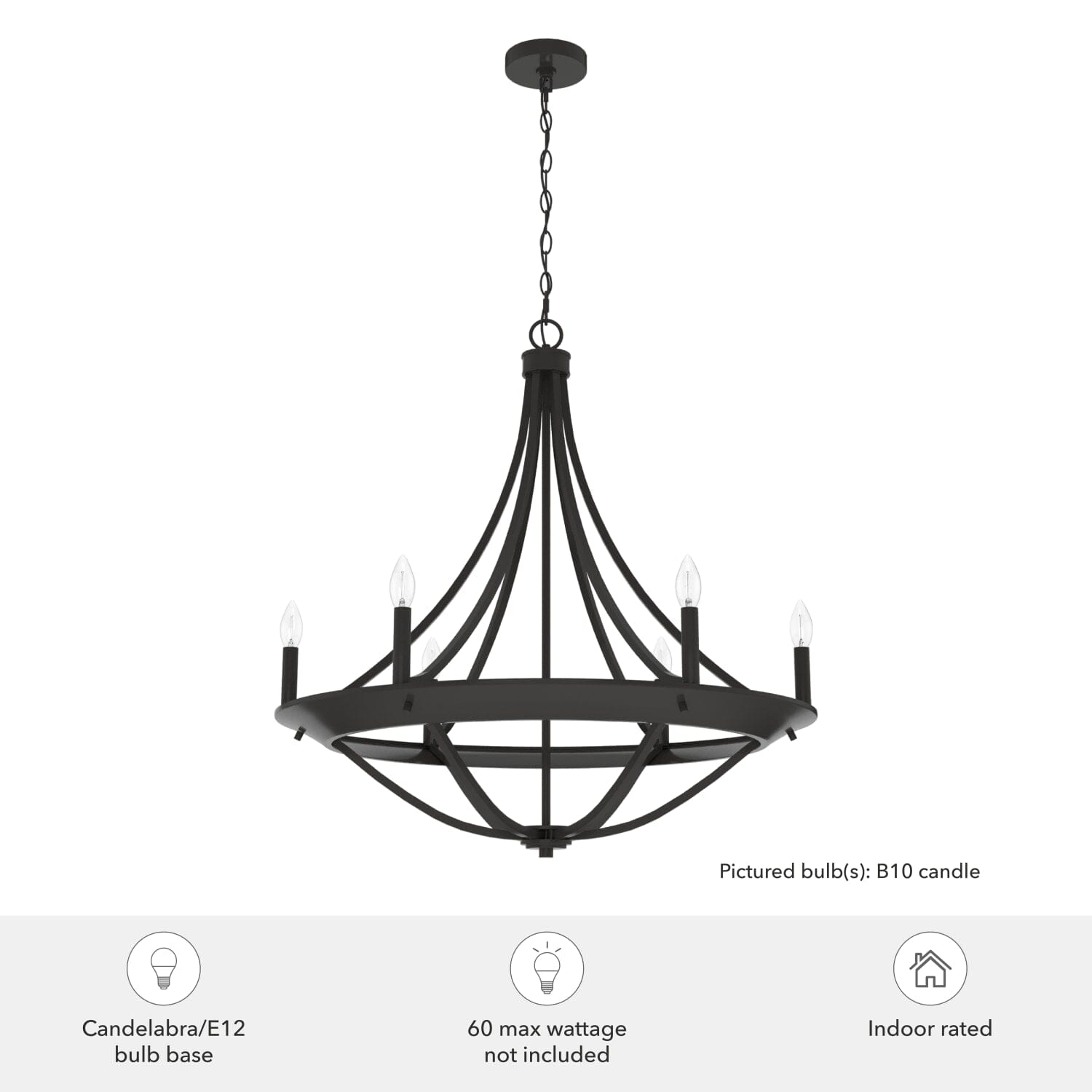 Perch Point 6 Light Chandelier - Image 6