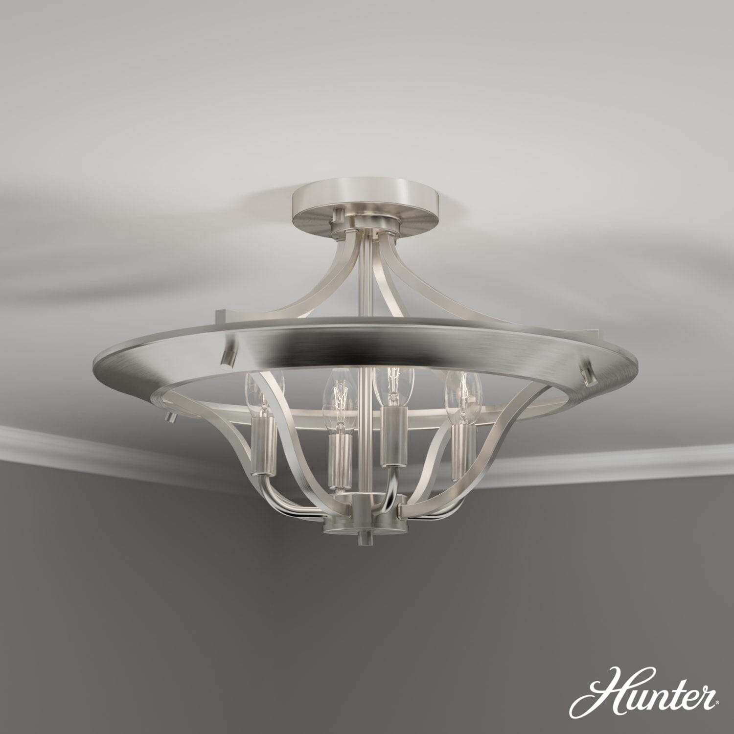 Perch Point 4 Light Semi-Flush Mount