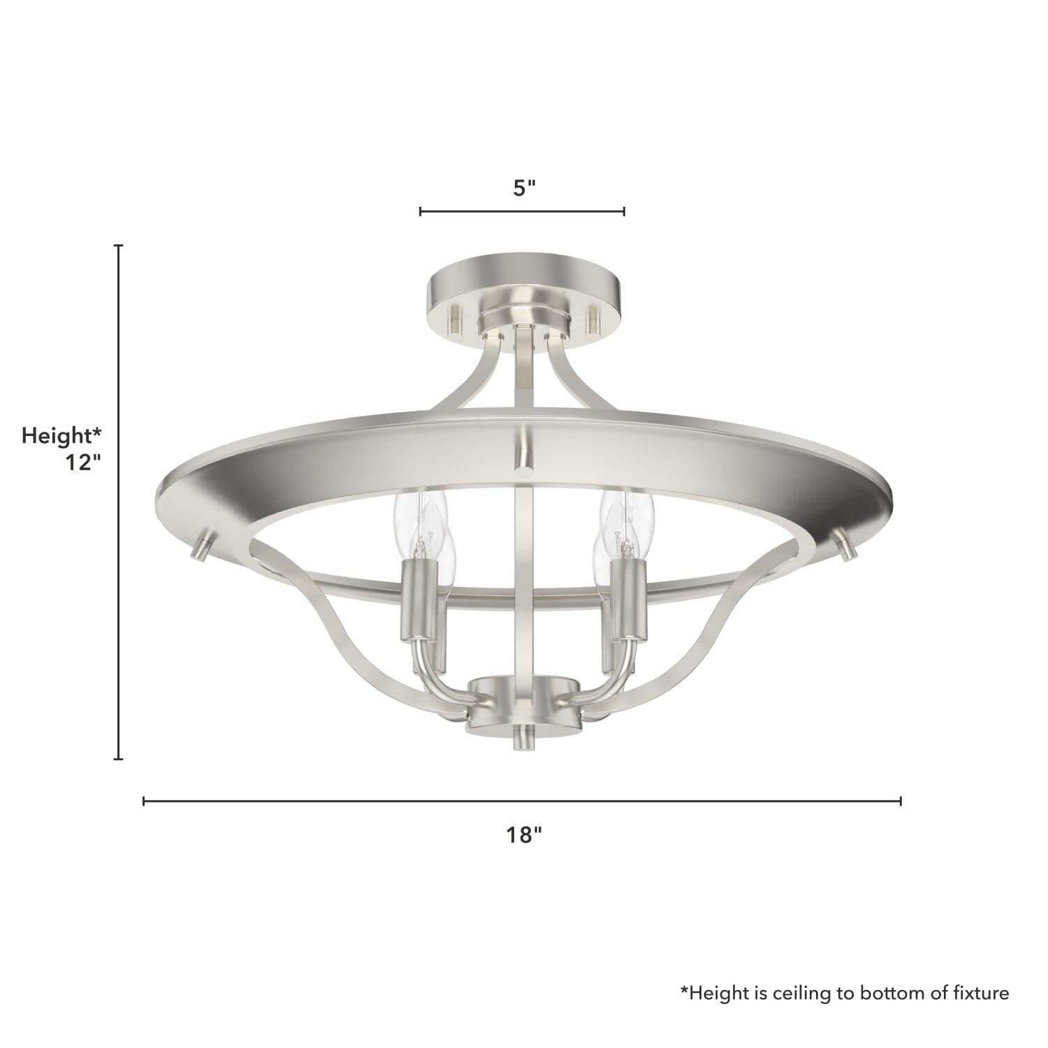 Perch Point 4 Light Semi-Flush Mount - Image 5