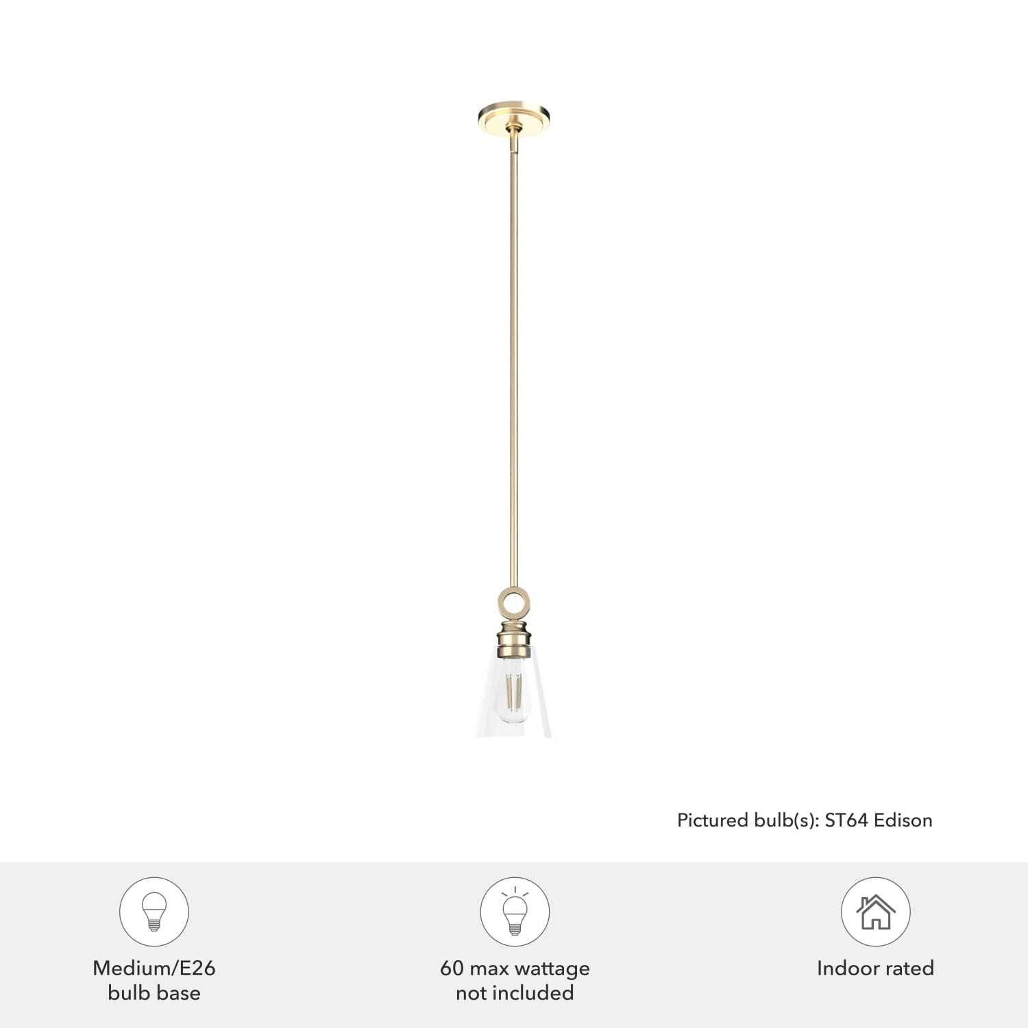 Klein 1 Light Glass Pendant 6 inch - Image 6