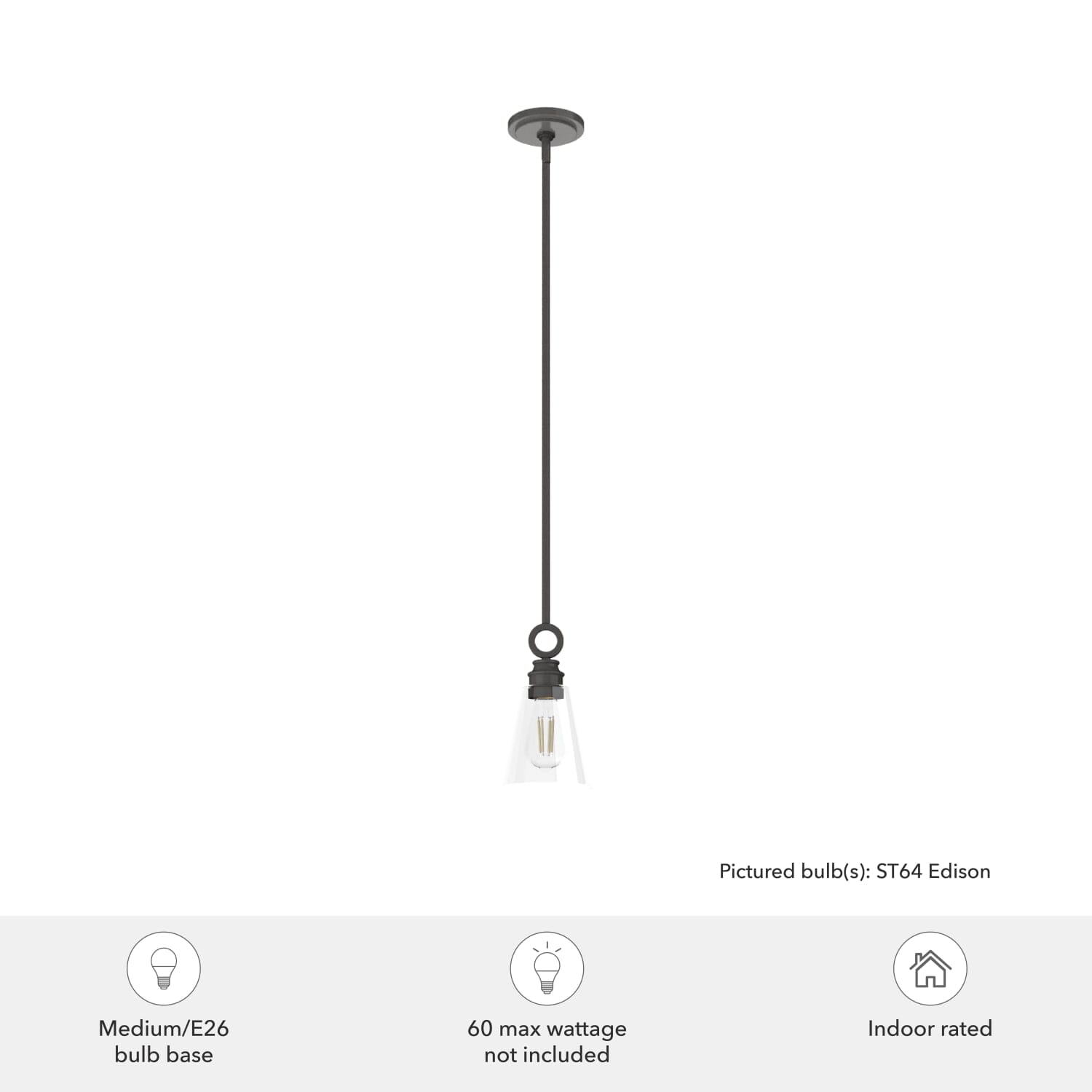 Klein 1 Light Glass Pendant 6 inch - Image 5