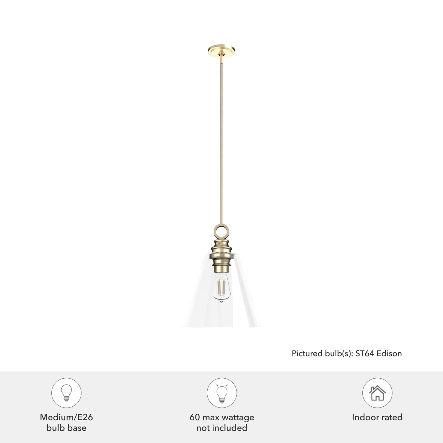 Klein 1 Light Glass Pendant 14 inch - Image 6