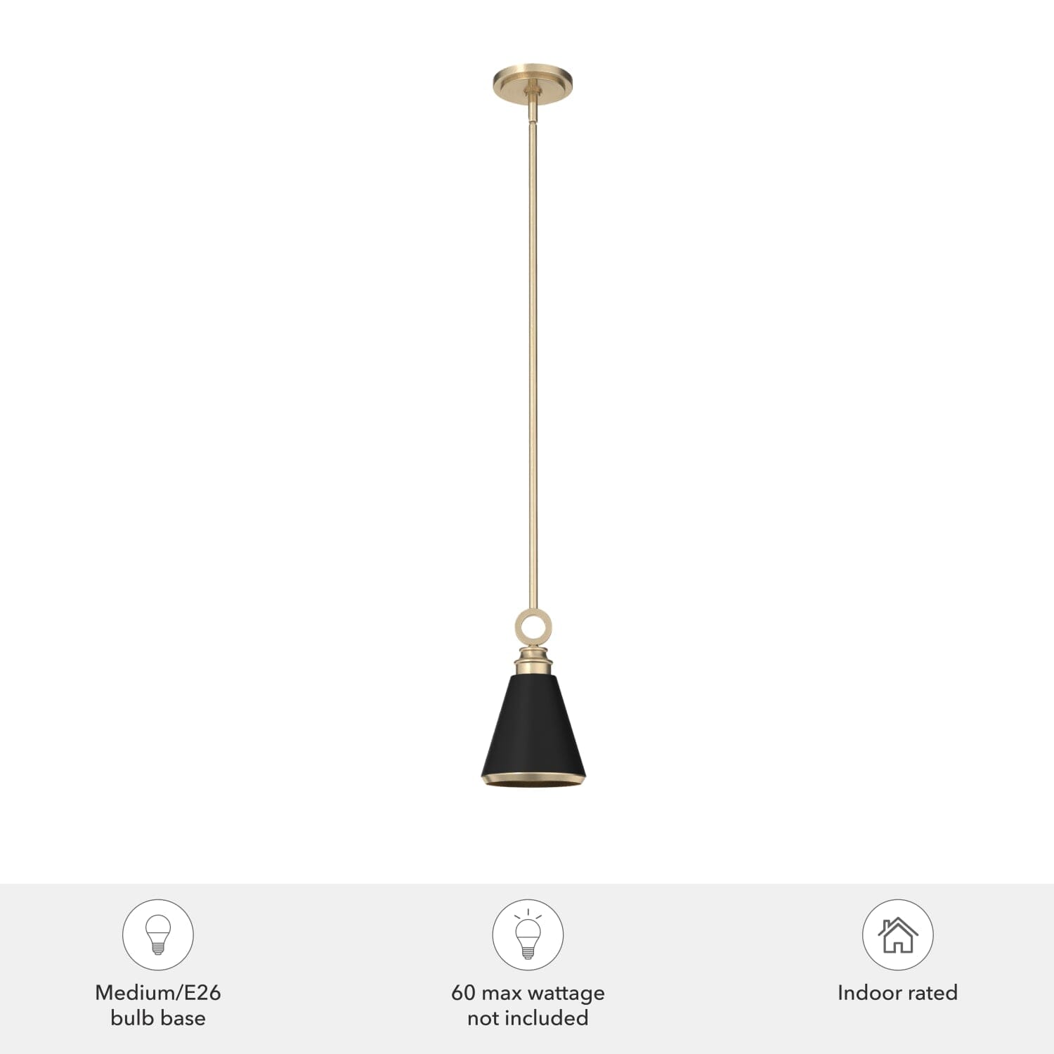 Klein 1 Light Metal Pendant 6 inch - Image 6