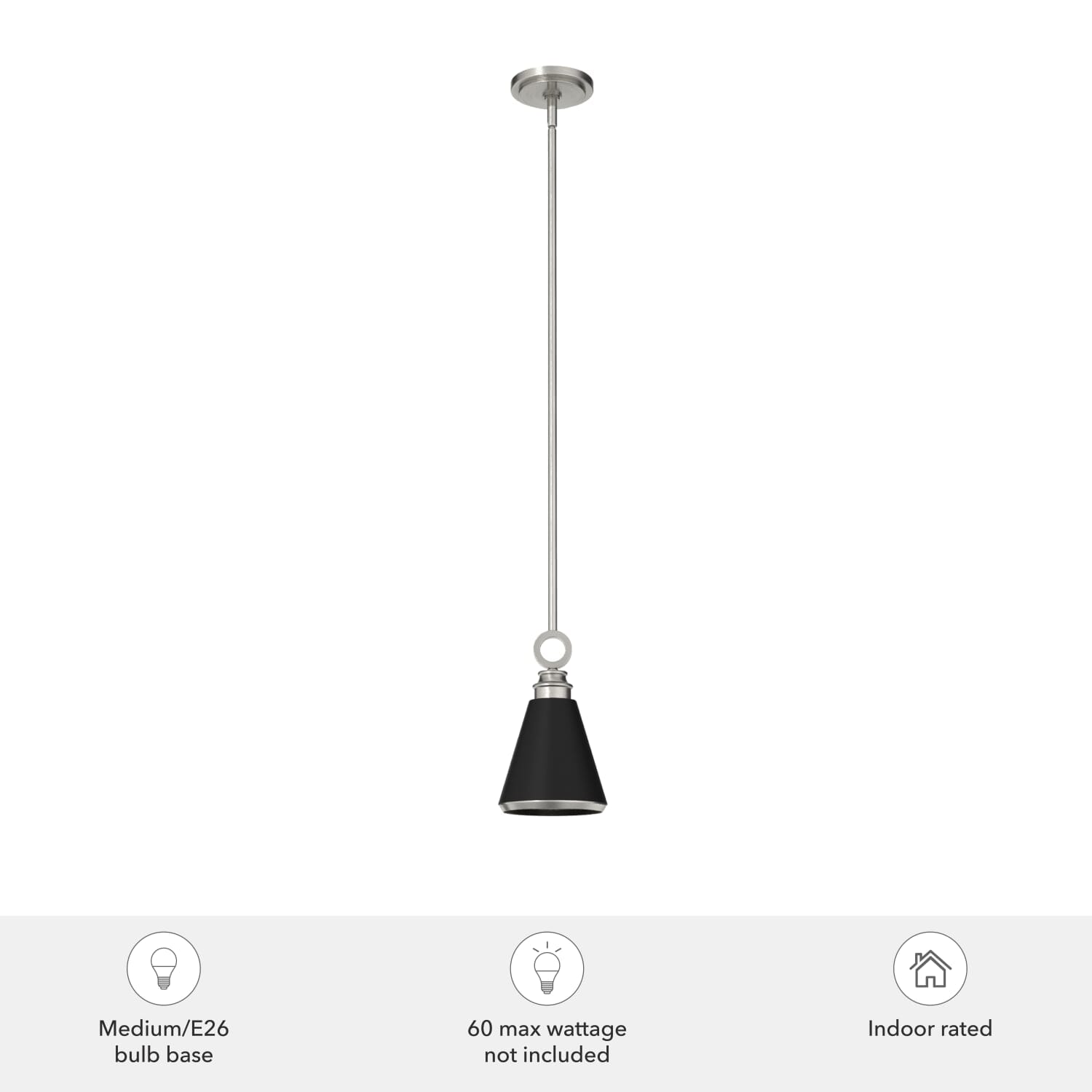 Klein 1 Light Metal Pendant 6 inch - Image 5