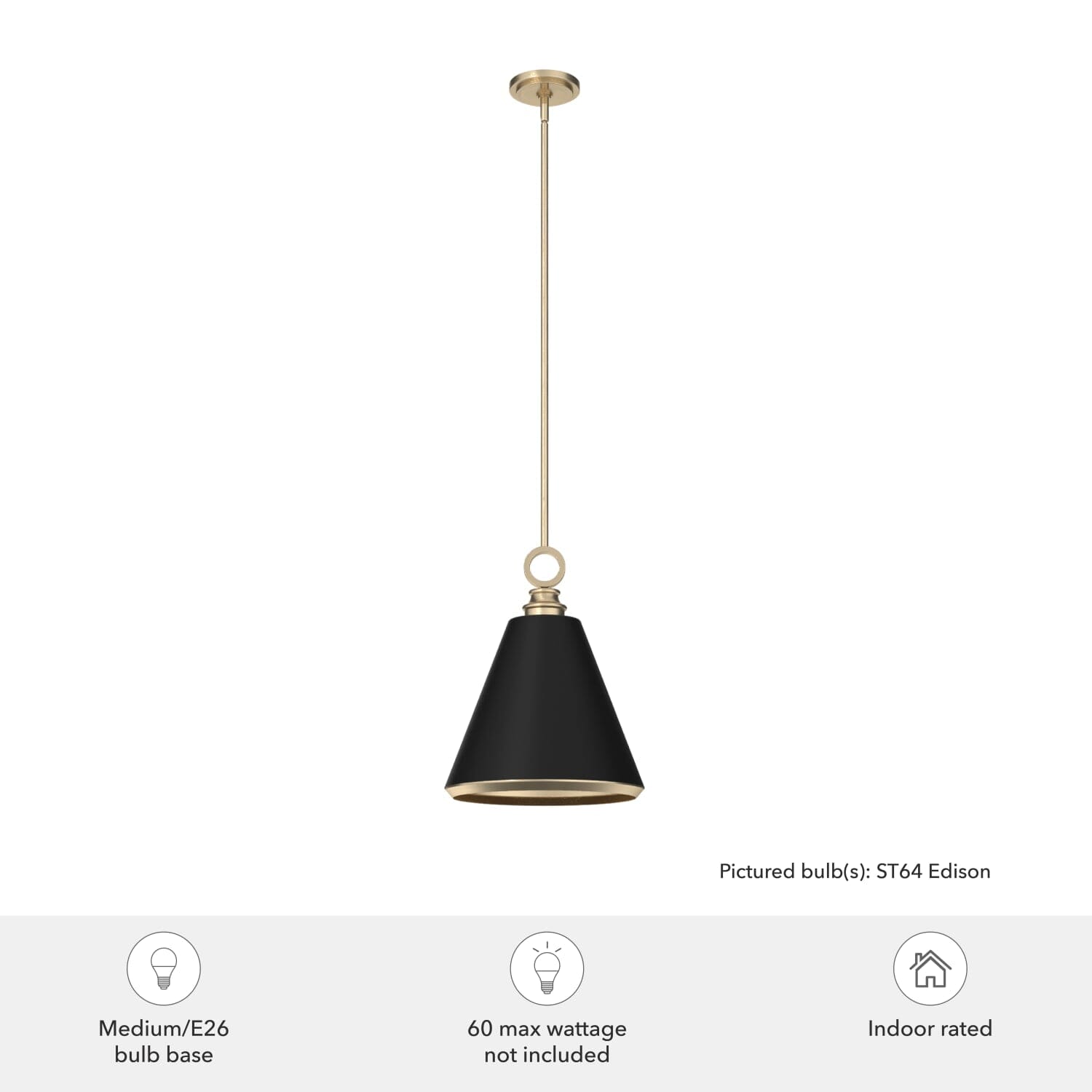 Klein 1 Light Metal 13 inch Pendant - Image 6