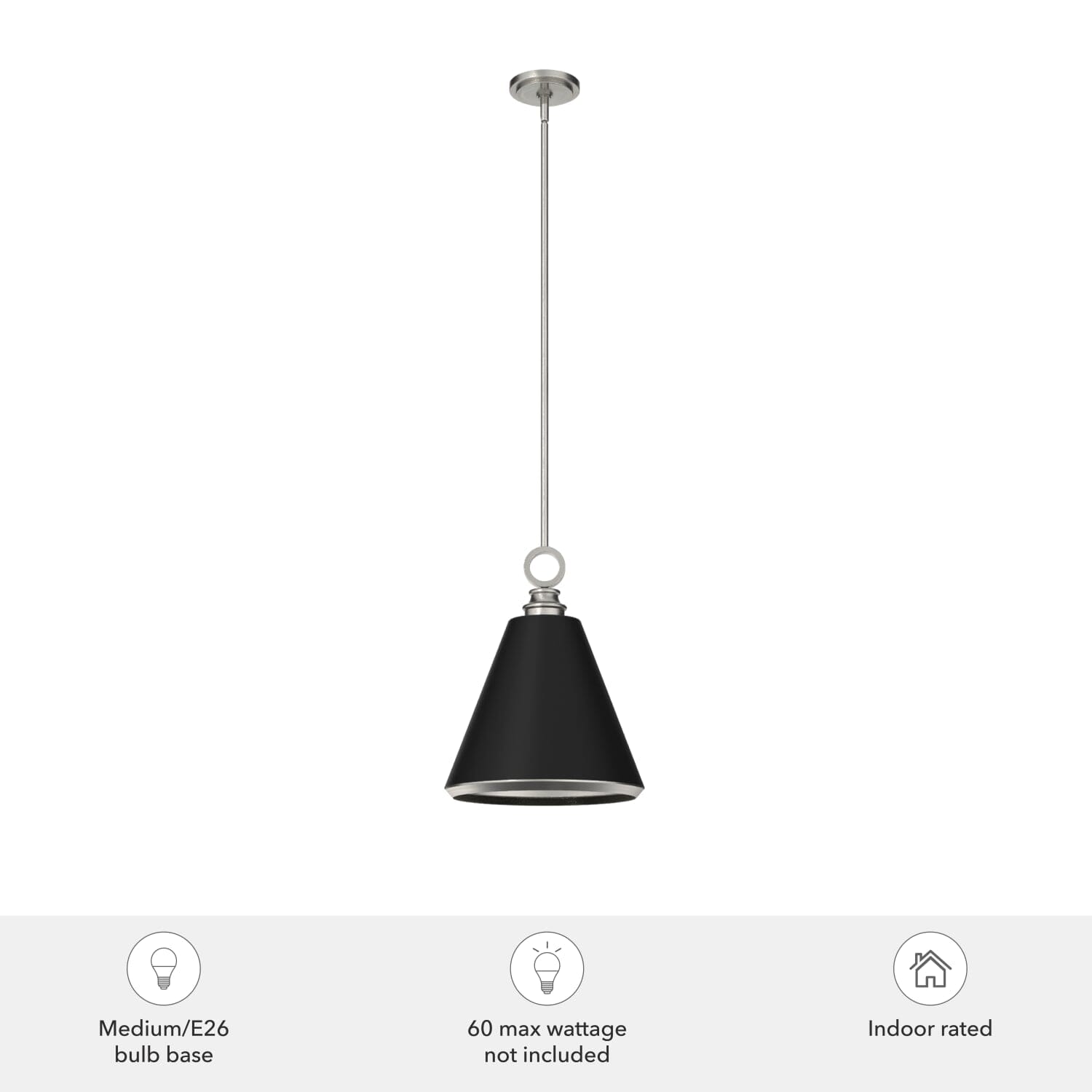 Klein 1 Light Metal 13 inch Pendant - Image 5