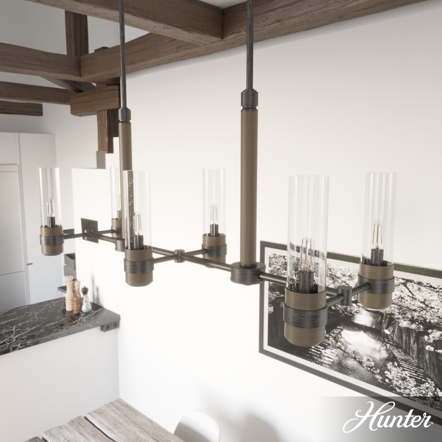 River Mill 6 Light Linear Chandelier - Image 2
