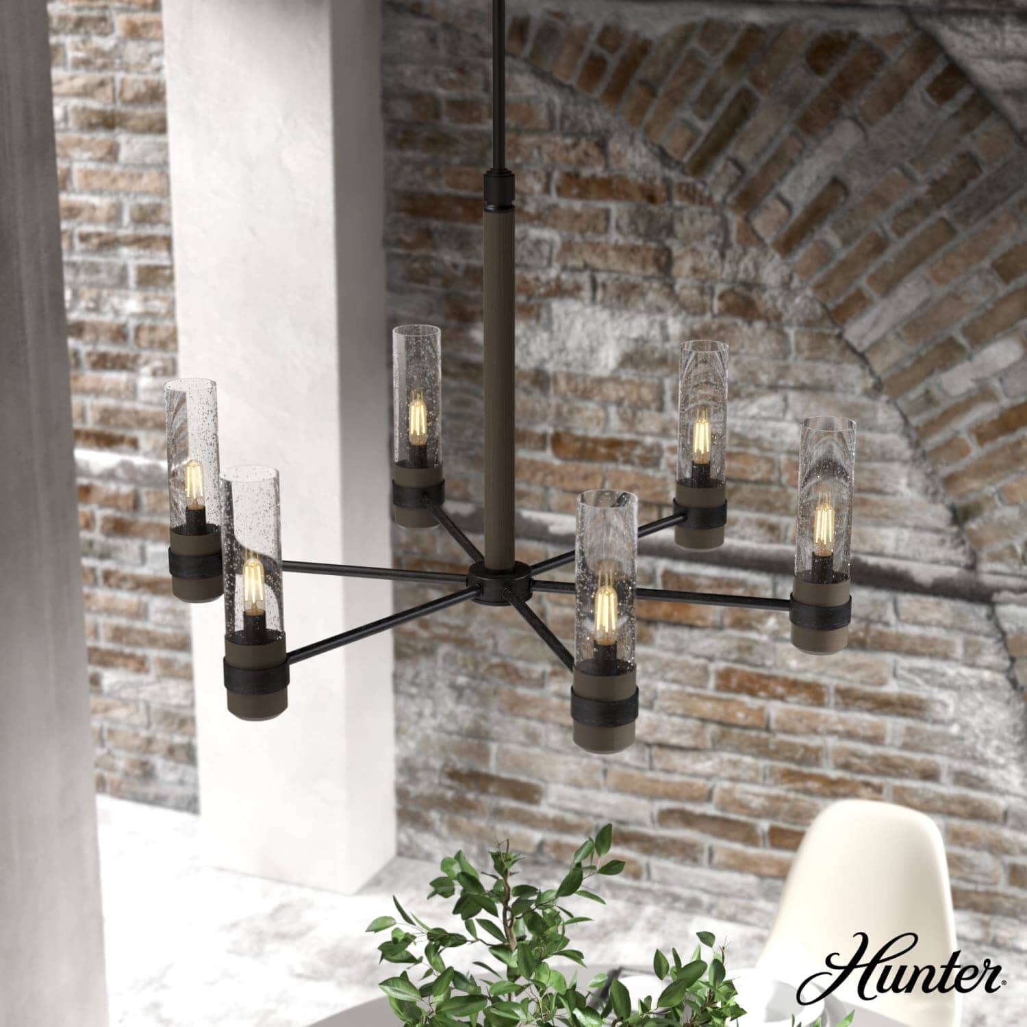 River Mill 6 Light Chandelier