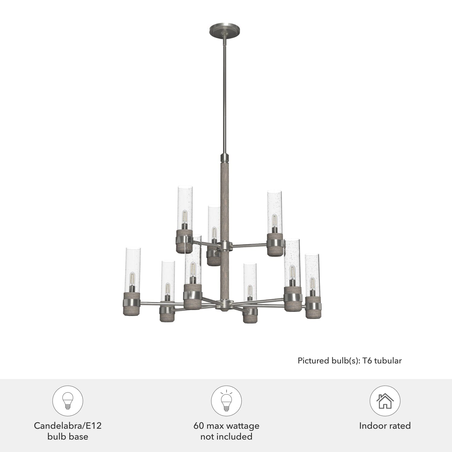 River Mill 9 Light 2-tier Chandelier - Image 6