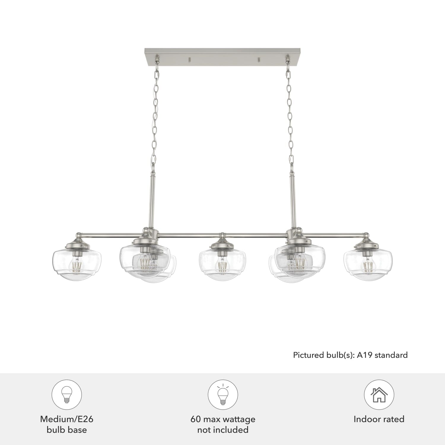Saddle Creek 7 Light Linear Chandelier - Image 3