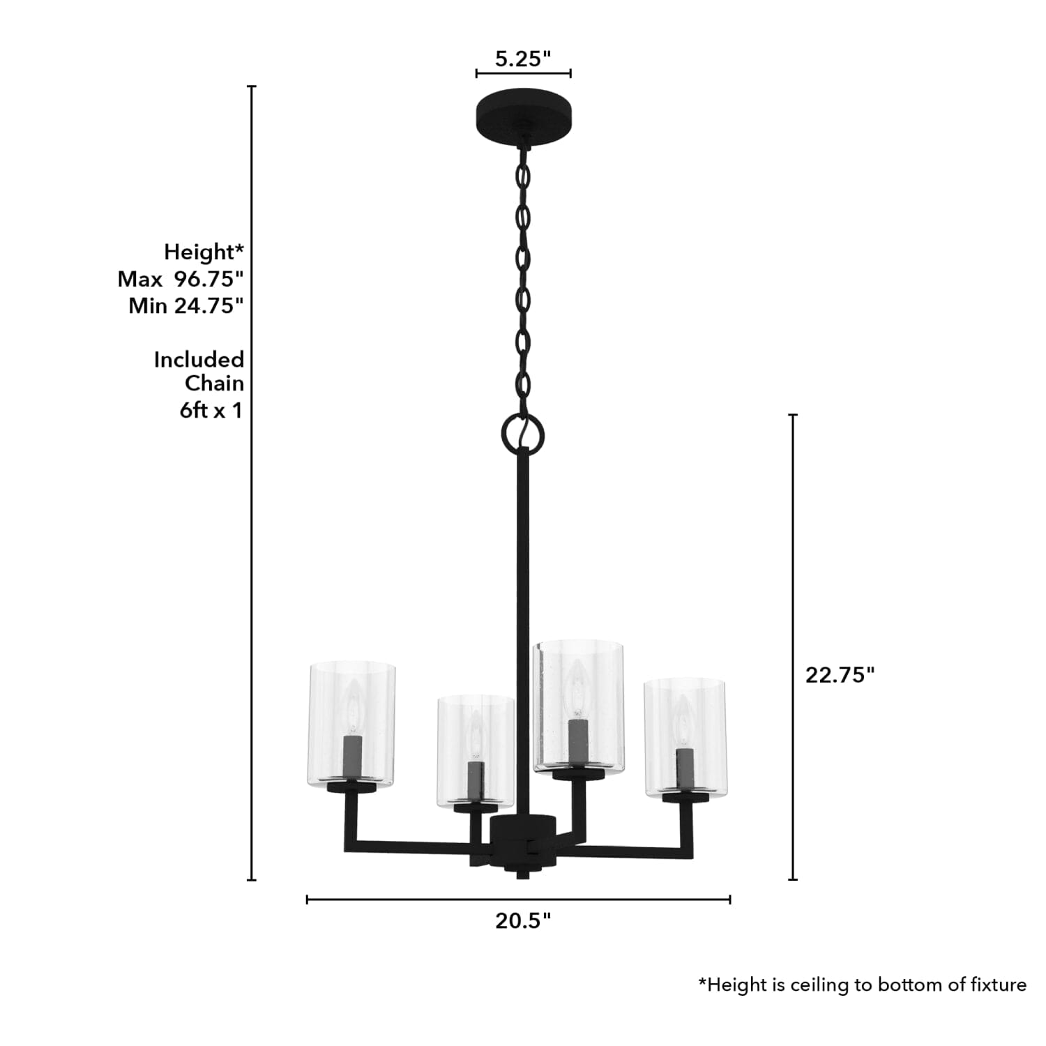 Kerrison 4 Light Chandelier - Image 4