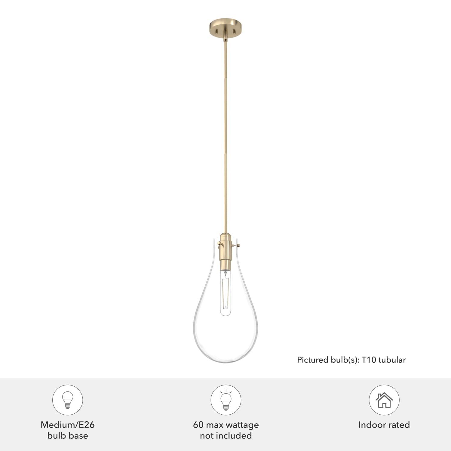 Lundin 1 Light Pendant 9 inch - Image 3