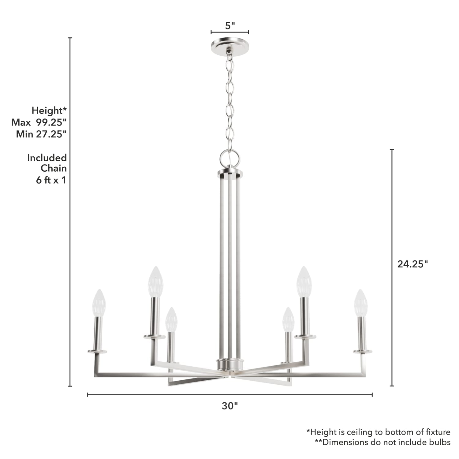 Bearden 6 Light Chandelier - Image 4