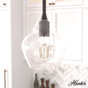 Dunshire Ginger Jar Clear Glass 1 Light 6.75 Inch Mini Pendant