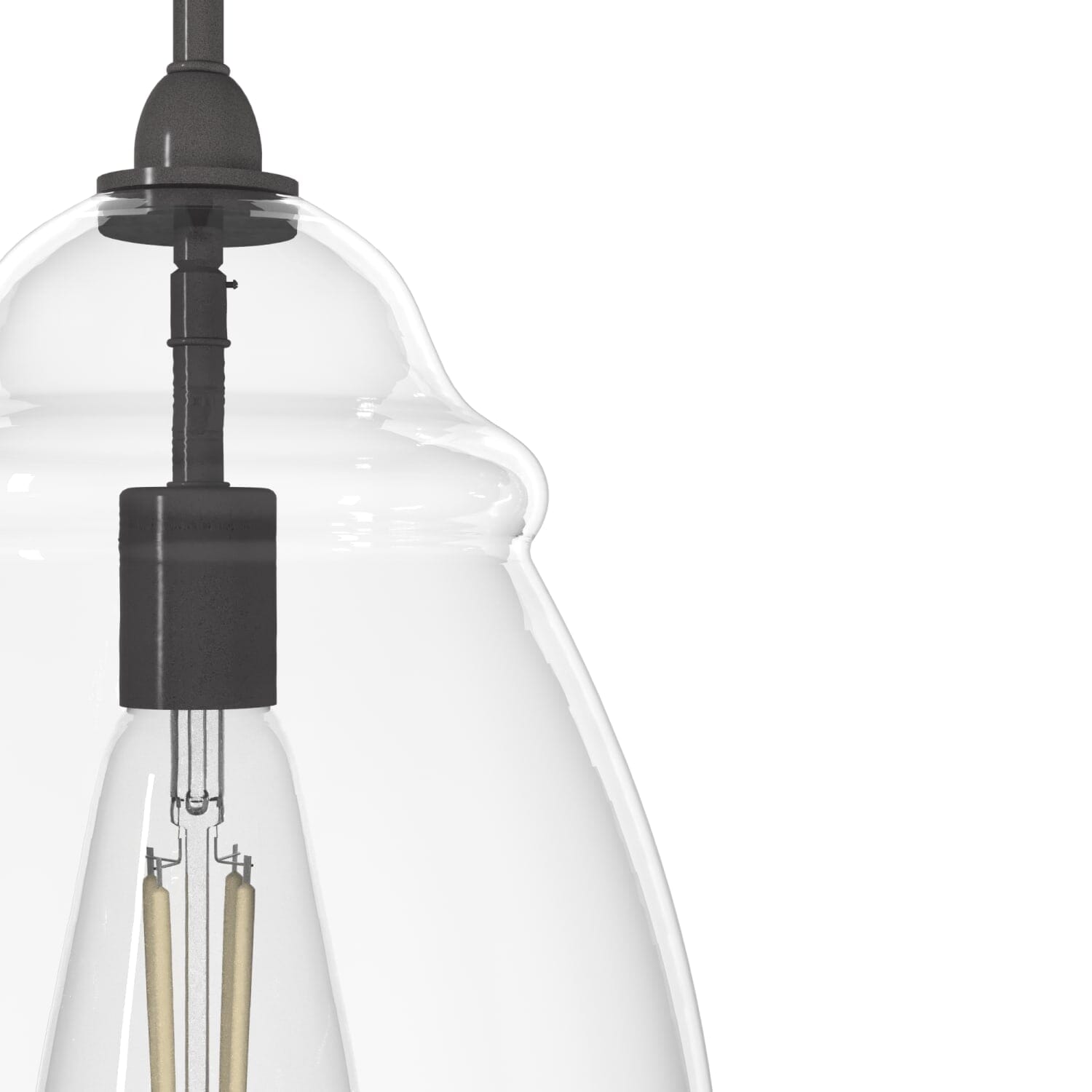 Dunshire Curved Vase Clear Glass 1 Light 10 Inch Medium Pendant - Image 6