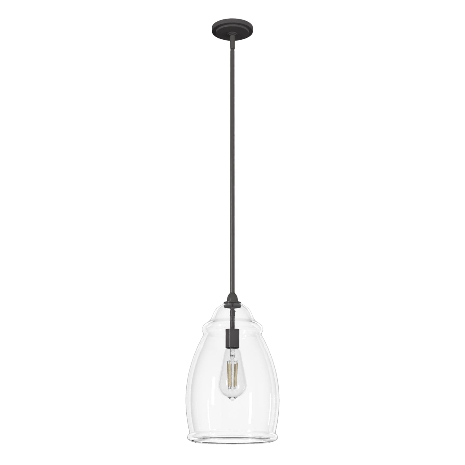 Dunshire Curved Vase Clear Glass 1 Light 10 Inch Medium Pendant - Image 5